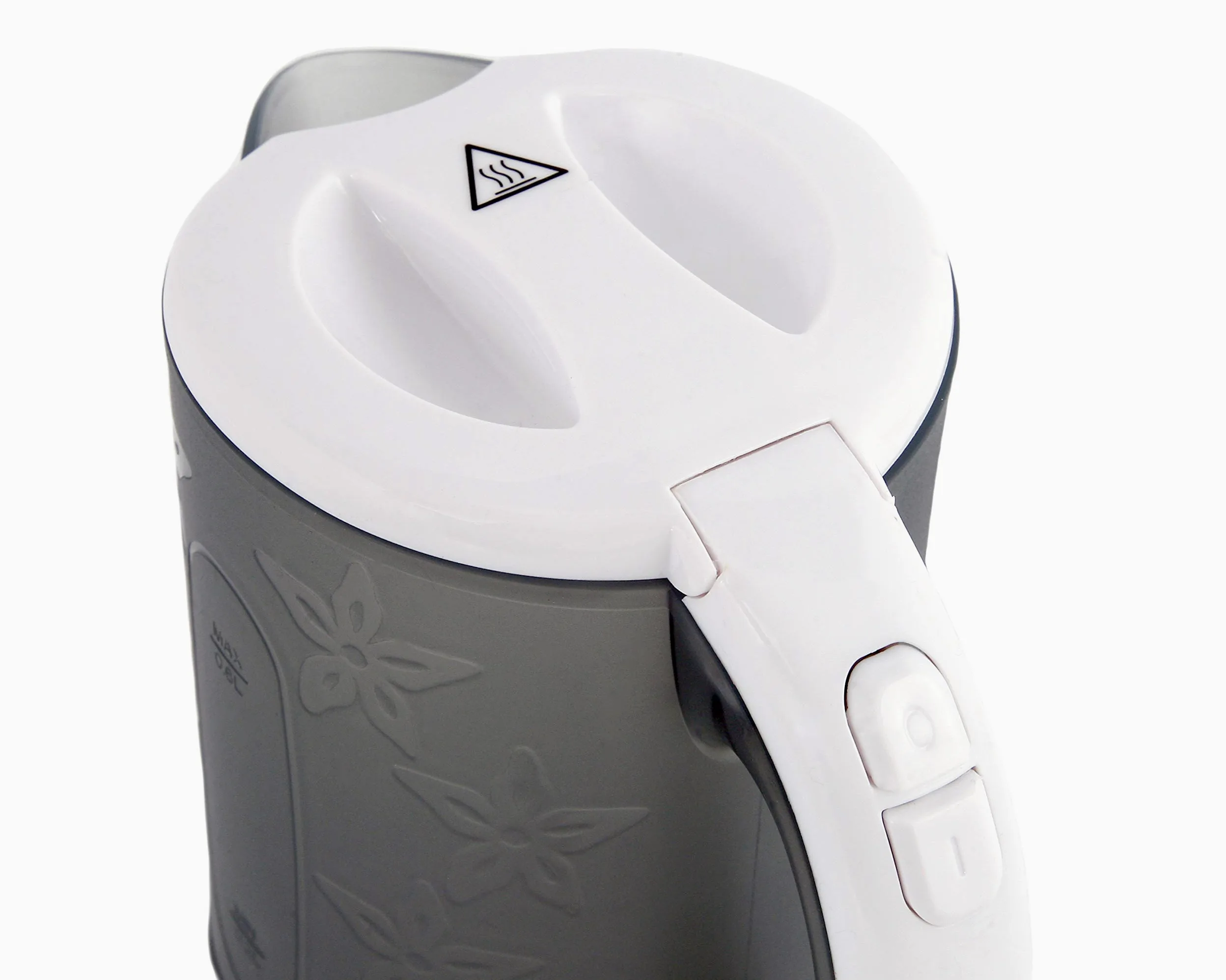 Adler AD 1268 Czajnik podróżny 0,6L 600W z 2 kubkami i 2 łyżeczkami, biało-szary, automatyczne wyłączanie