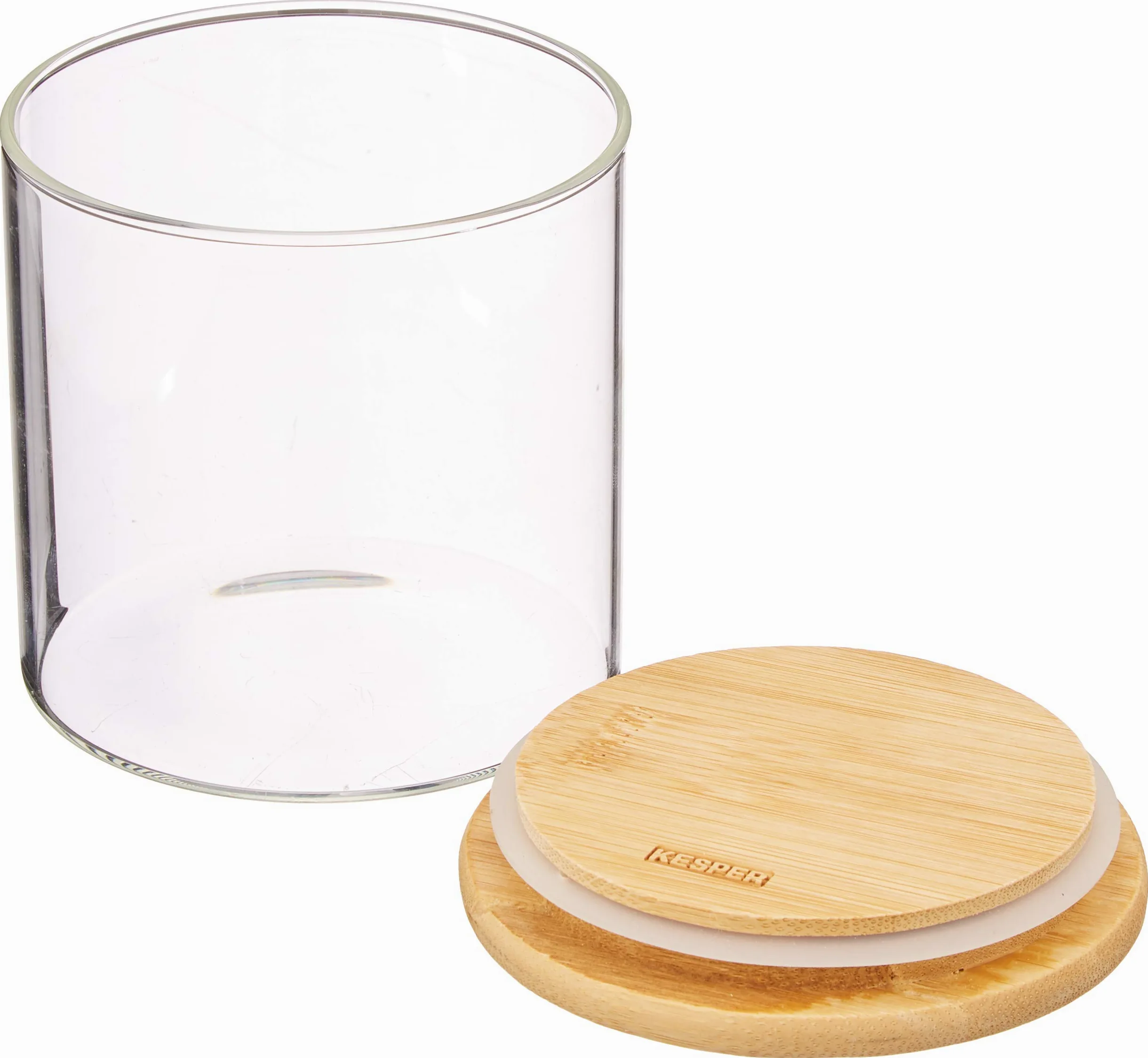 Słoik do przechowywania 500 ml 10x10 cm pokrywka bambusowa