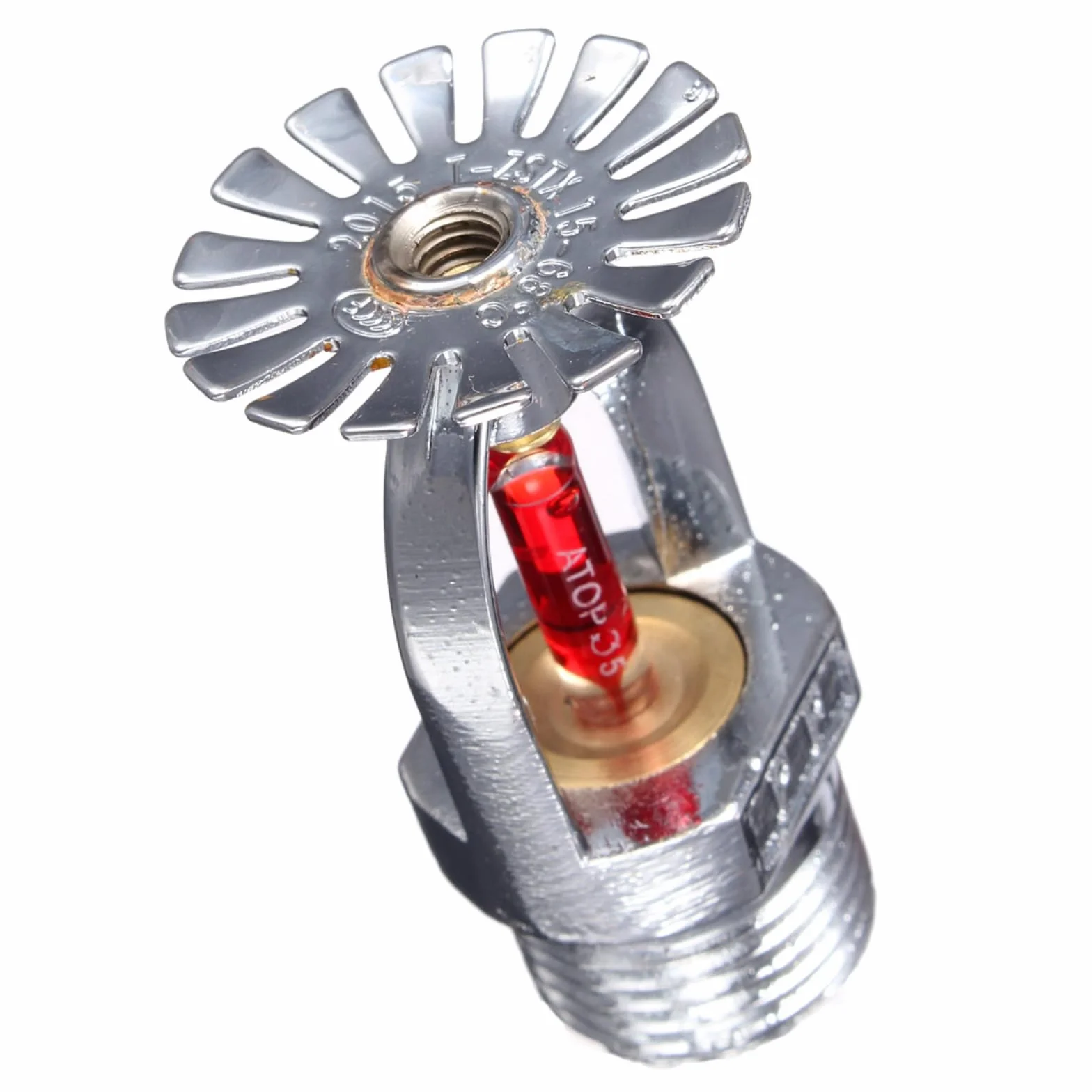 2 szt. Głowica zraszacza pożarowego - 1/5.1 cm NPT, 68.3 °C (68°C) wisiorek, miedź chrom, szybka reakcja K80 do fabryki, centrum handlowego, magazynu