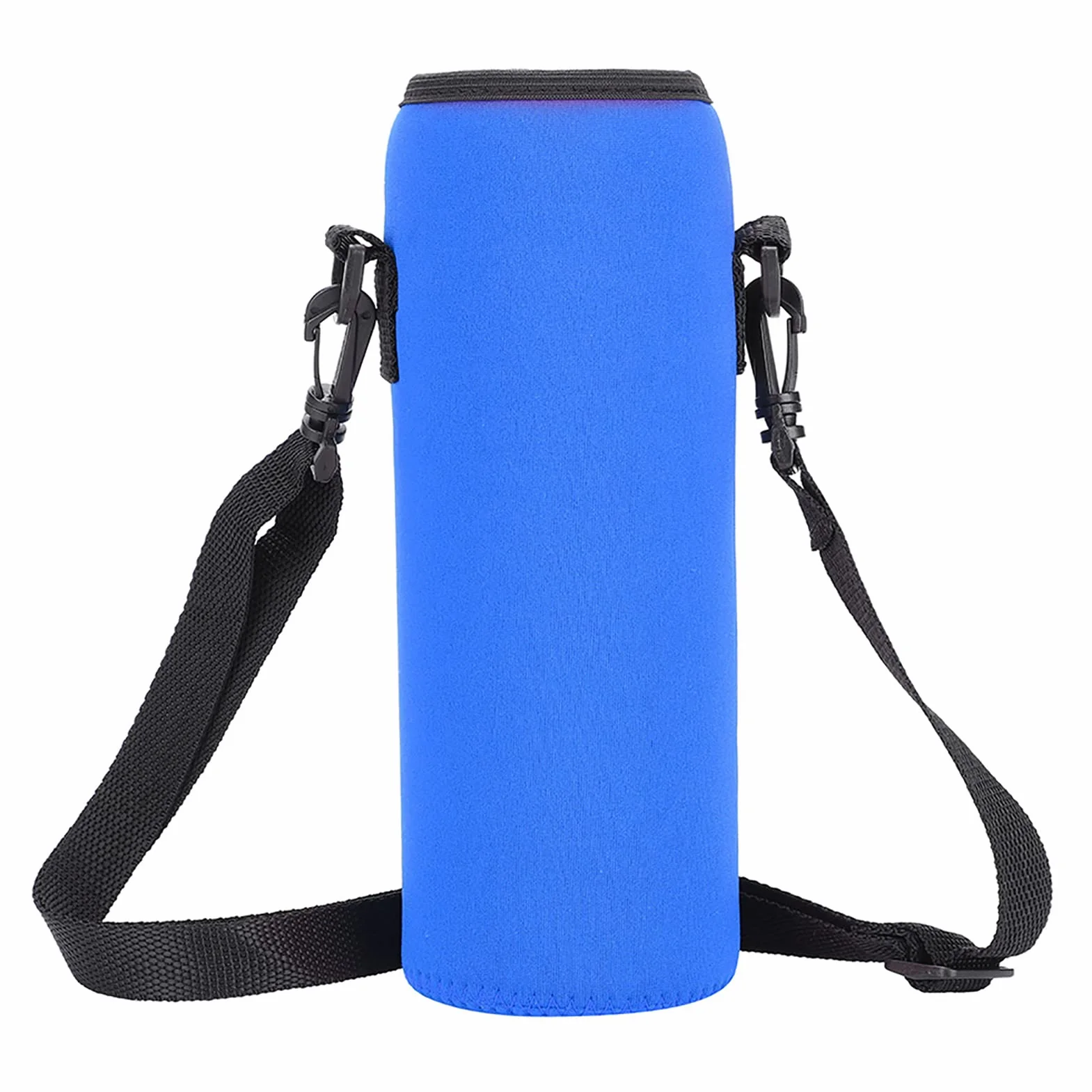 Pokrowiec na butelkę Pokrowiec na butelkę Nośnik Neopren Outdoor 1000 Ml Butelka Wody Izolowany Pokrowiec Neoprenowa Torba Transportowa Etui z Paskiem Niebieski