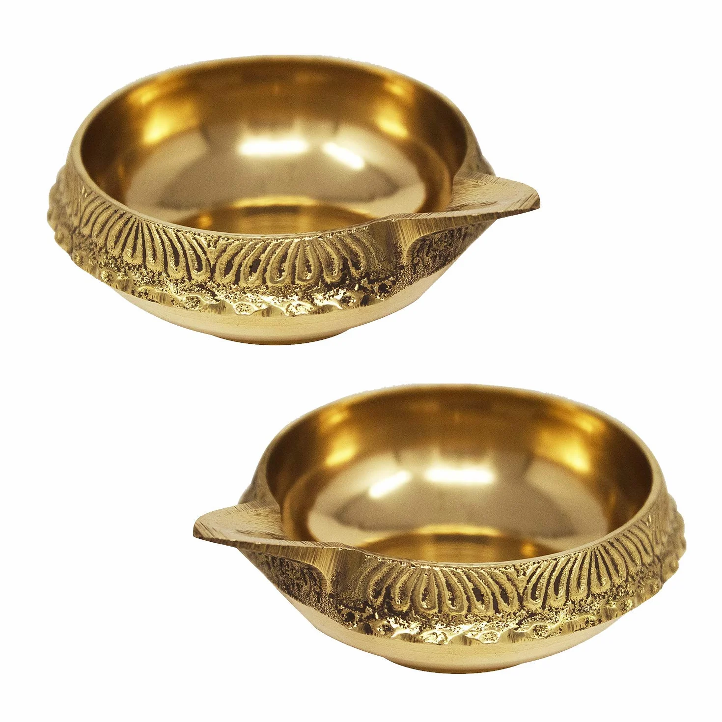 Zap Impex Tradycyjna Mosiężna Lampa Olejowa - Deep Diya Indyjska, Diwali Puja, Kuber Diya (2)