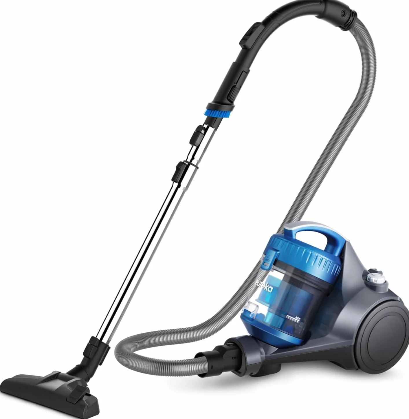 Eureka WhirlWind odkurzacz bezworkowy mocny, kompaktowy i lekki, do podłóg twardych i dywanów, filtr HEPA, promień działania 8 m, 700 W, 1,5 l, niebieski