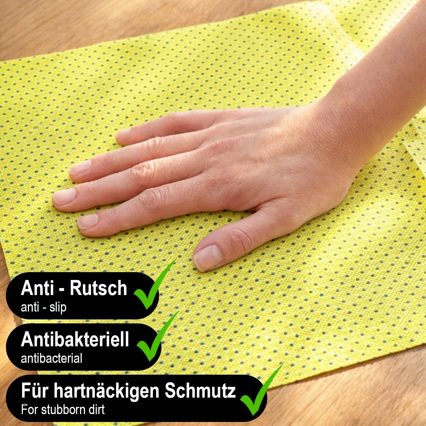 com-four® 24x sciereczki do czyszczenia z wypustkami – wytrzymale szmatki na uporczywy brud – antybakteryjne wielorazowe sciereczki do kuchni, lazienki i domu (24 sztuki - cwieki)
