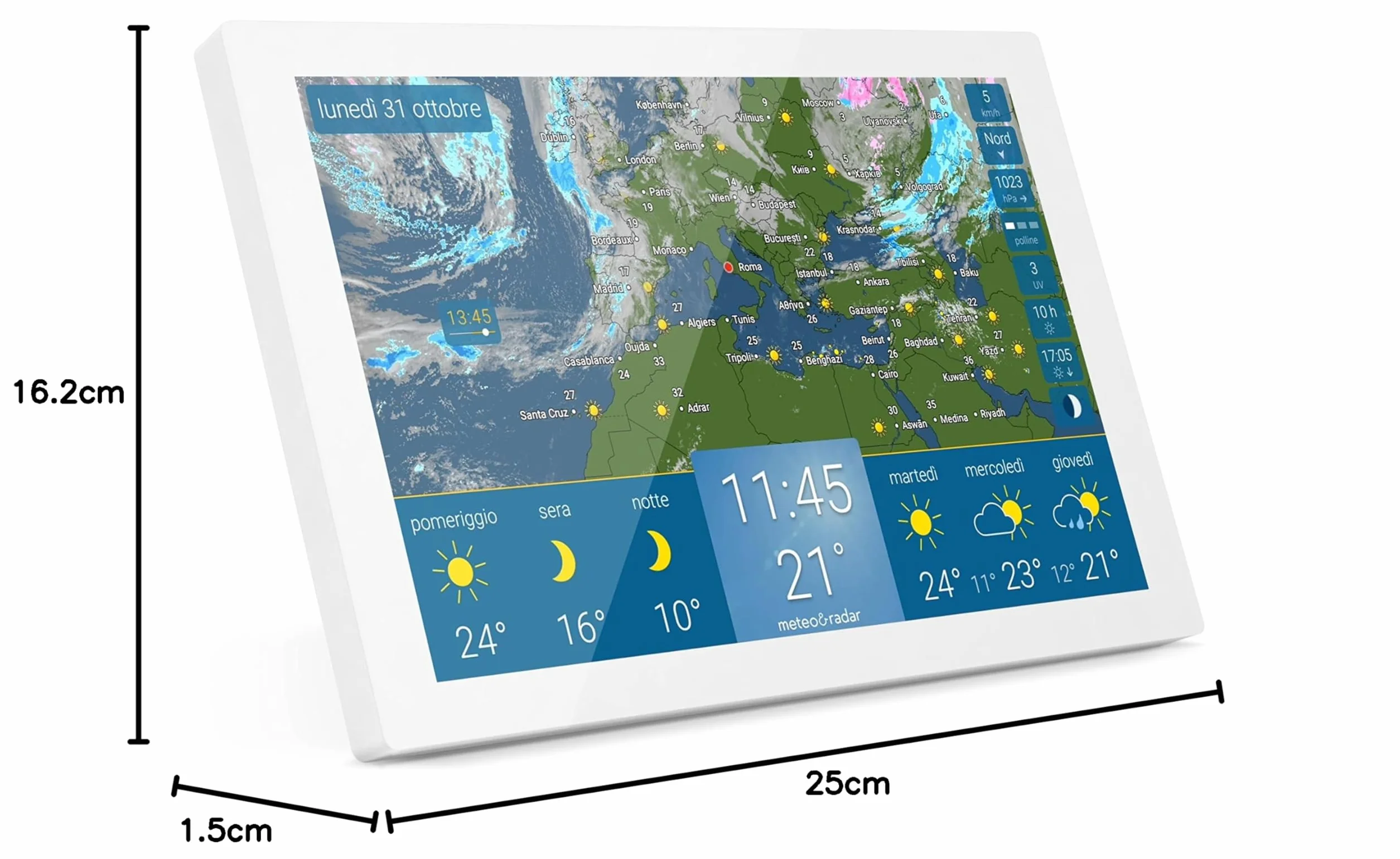 Wetteronline Home Stacja Pogodowa, Biały, 10.1"