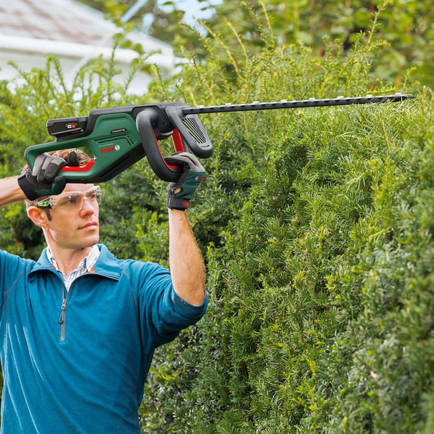 Bosch Home And Garden F016800314 Rękawice, Zielony/Szary, Taille : XL