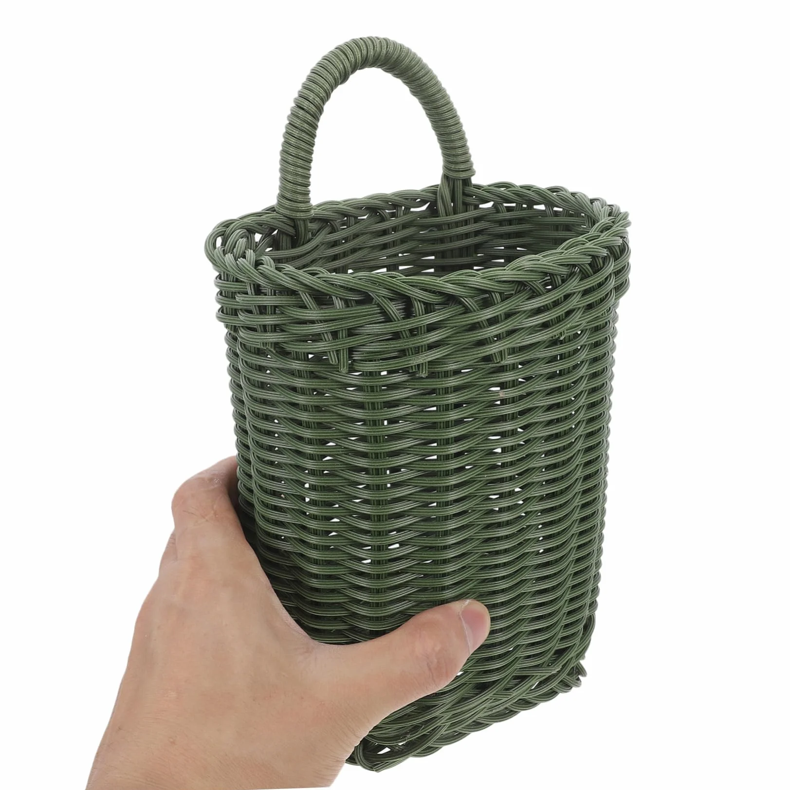 Koszyk Rattanowy Ścianę Do Przechowywania Cebuli i Czosnku Stylowy Woven Hanging Basket Do Organizacji Kuchni i Dekoracji Wnętrz
