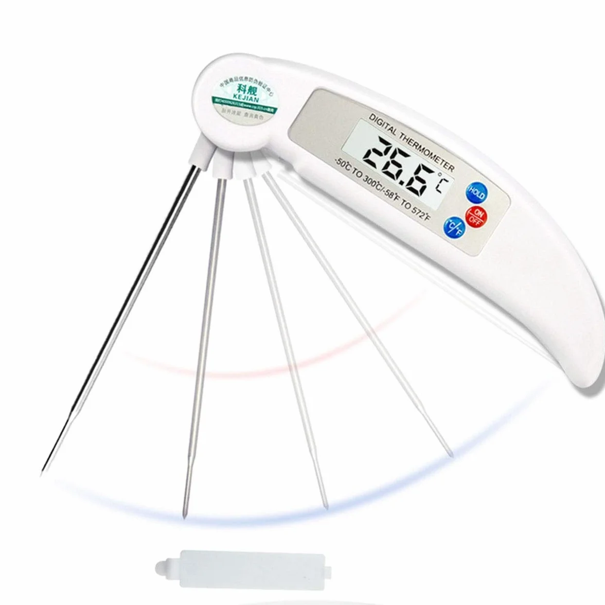 XINGYU Wskaźnik temperatury oleju, elektroniczny termometr gospodarstwa domowego, pieczenie żywności, kuchnia, miernik temperatury wody, pomiar termometru żywności, biały, różowy, bardzo przydatne narzędzia gospodarstwa domowego