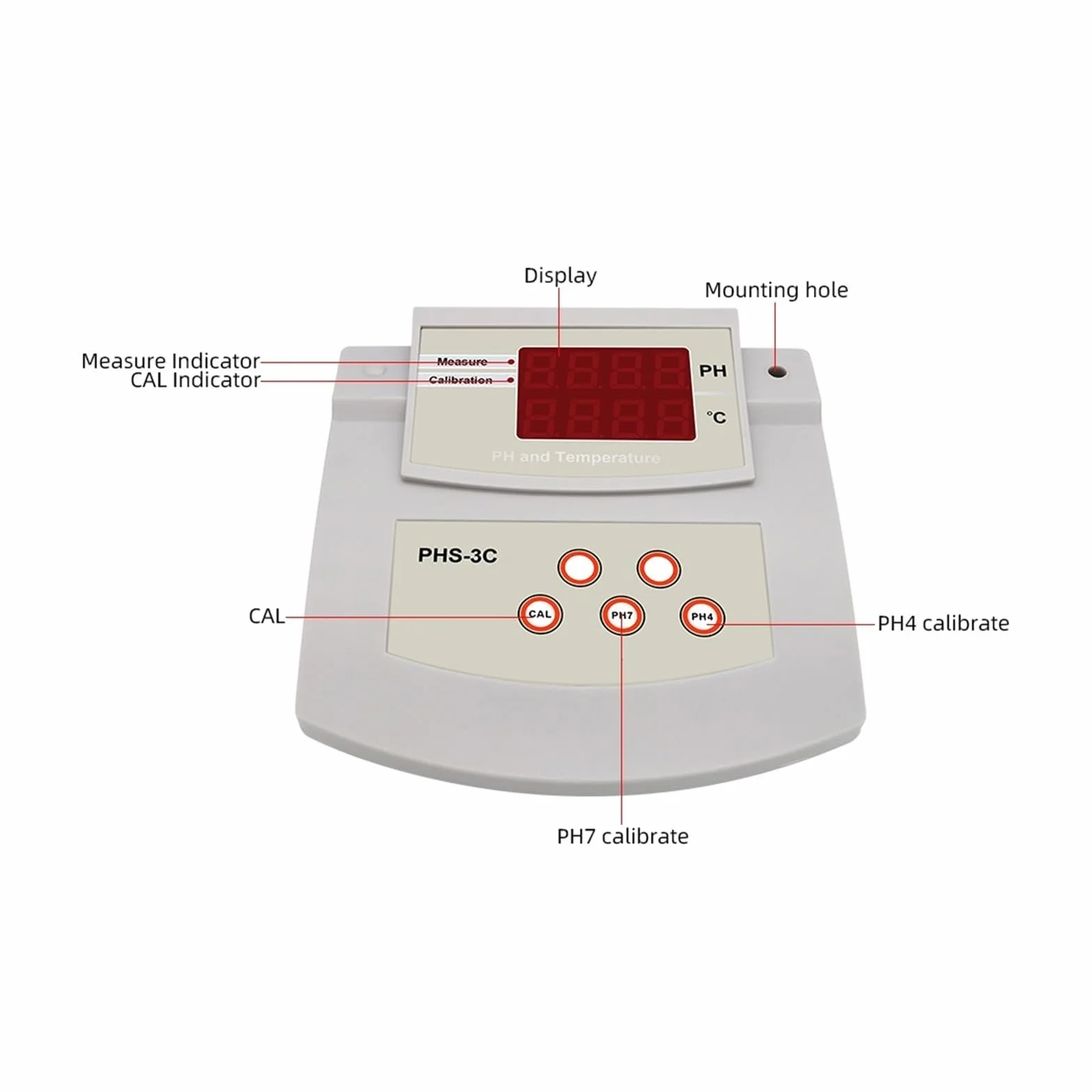 Wieloparametrowy Miernik Ph Pulpit Automatyczna Kalibracja Kwasowości PH/Temp 2 W 1 Tester PH Analizator Jakości Wody
