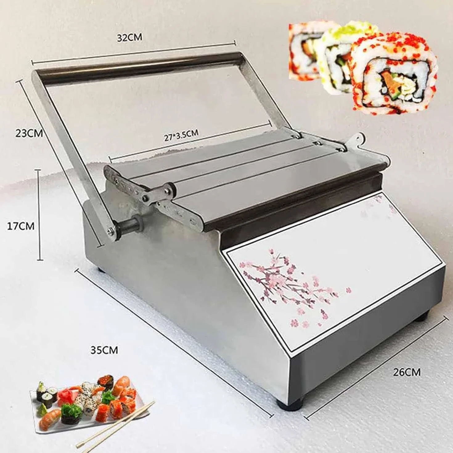Zestaw do robienia sushi dla początkujących, wałek do sushi, mata bambusowa, łatwy ekspres do sushi z formą w rolce ryżowej, narzędzie do sushi bazooka dla entuzjastów gotowania w domu