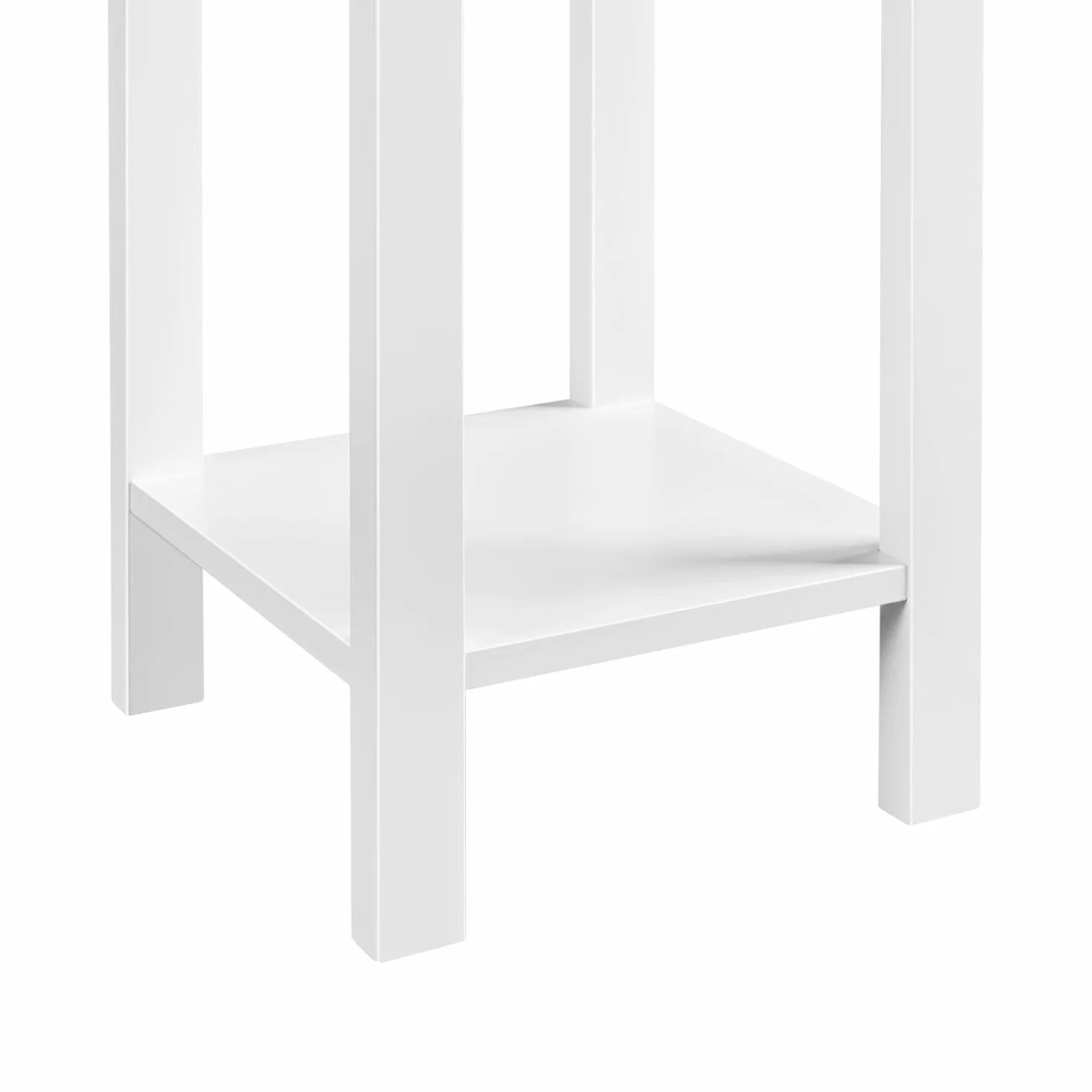 Yaheetech Stolik pod telefon, bia?y, (wys. x szer. x g?.): ok. 70 x 25 x 25 cm, stolik pomocniczy z szuflad?, stolik konsolowy z drewna, st�? na ro?liny 70 cm wysoko?ci
