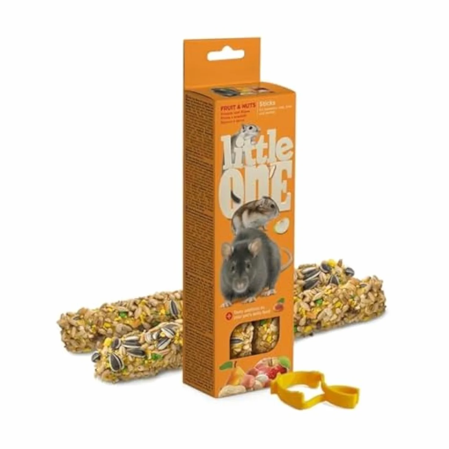 Little One Sticks dla chomików, szczurów, myszy i kiełków z owocami i orzechami włoskimi 2х60g
