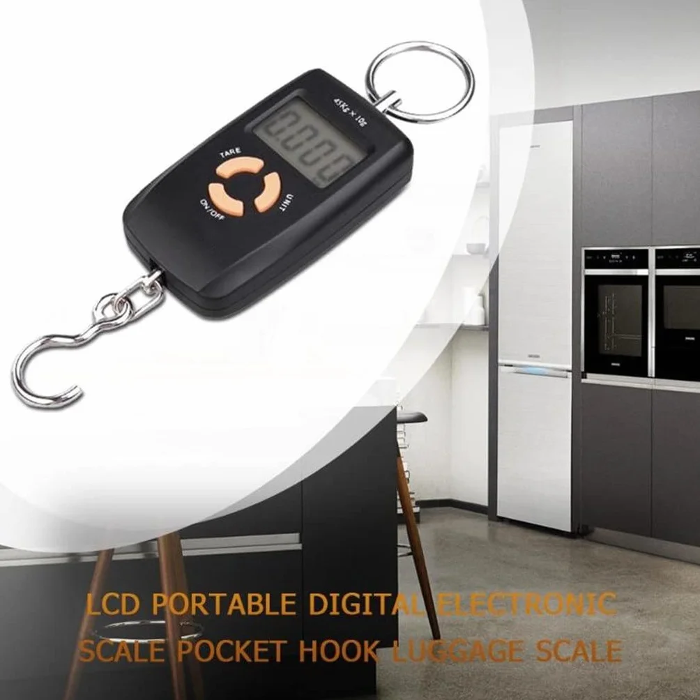 JFDBGU Mini Hand Held hanging scale LCD Digital Fishing Pocket Suitcase Hook Weight Luggage Scale