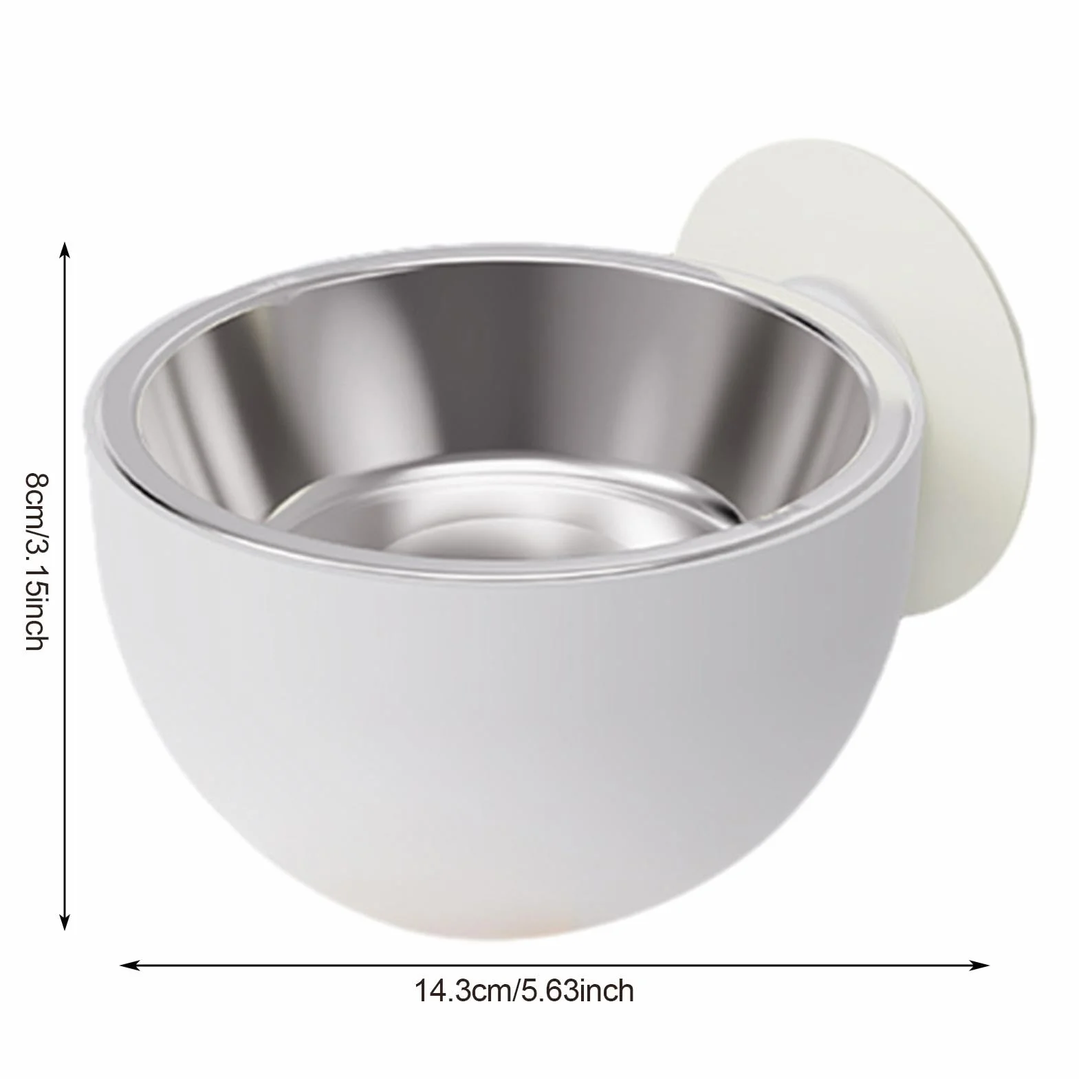 Wall Magnetic Dog Bowl, Stainless Steel Anti-Spill Feeder, Fixed Elevated Design, Strong Magnetic Mounting, Rust-Resistant & Dishwasher Safe, Perfect for Pets Food and Water