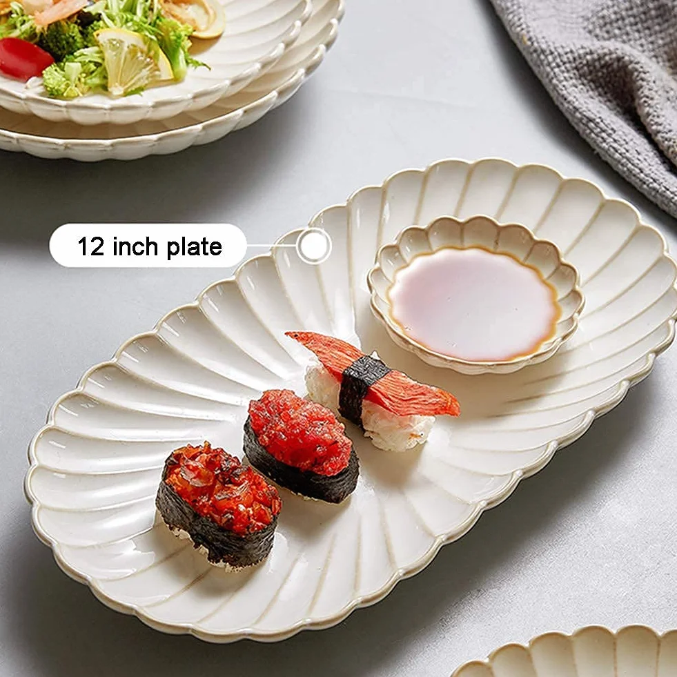 H3TF5J Zestaw stołowy porcelanowy, mikrofalowe i zmywarki Safe, 26 kawałków białego ceramicznego zastawy stołowej, zestaw do jadalni dla 4-6 osób, prezent ślubny parapet