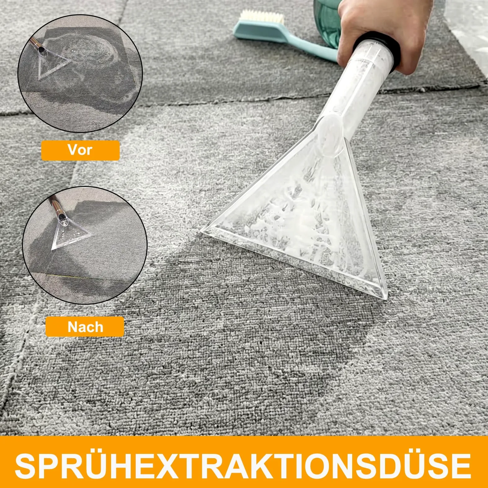 2 sztuki dysz do ekstrakcji natryskowej, ssawka do tapicerki, ssawka natryskowa, dysza do odkurzania na mokro, przezroczysta nasadka do pielęgnacji samochodu, sofy, pikowania, dysza do odkurzania na