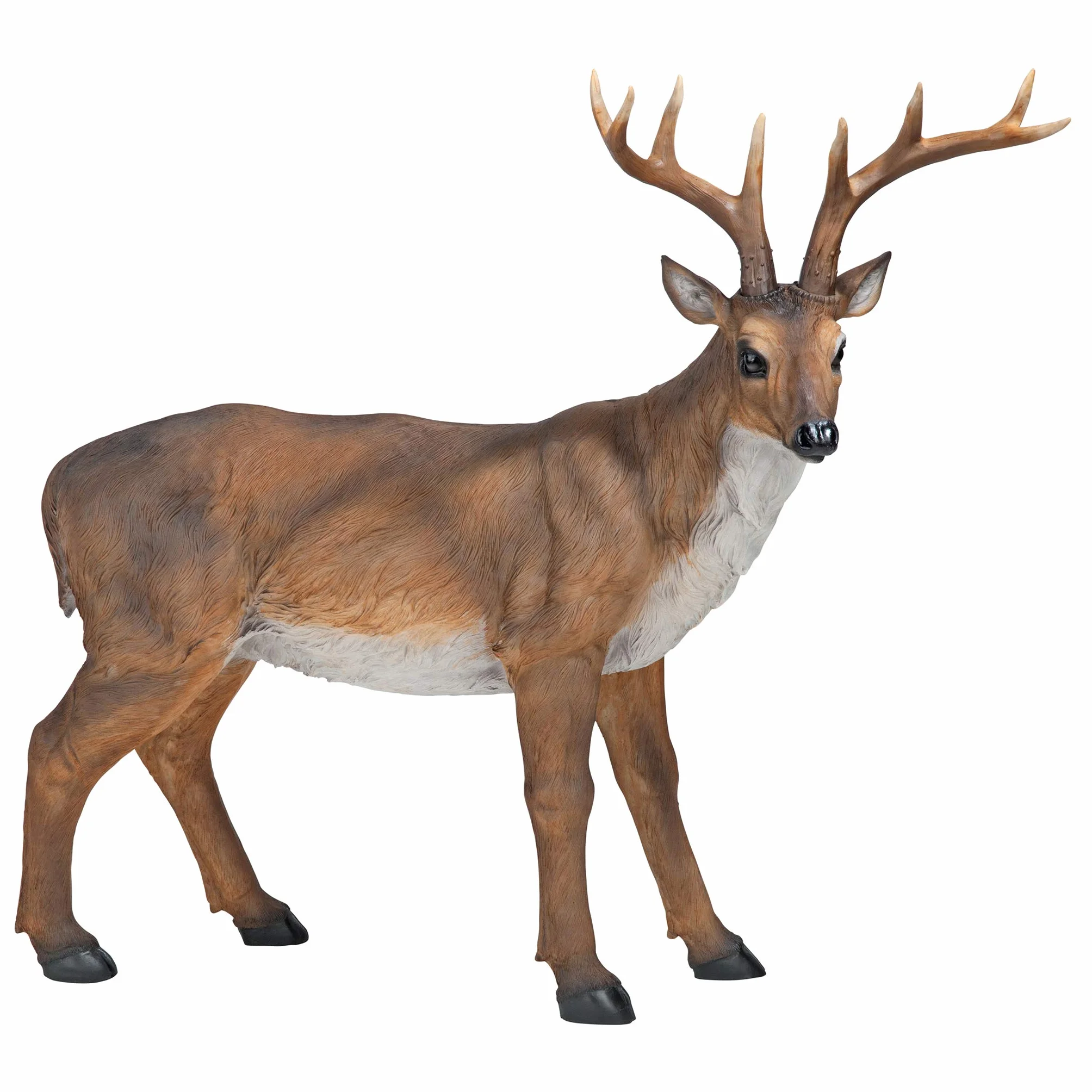 Design Toscano JQ7105 Big Rack Buck Deer Garden Decoy Animal Statue, 71 cm, żywica poliestrowa, pełny kolor