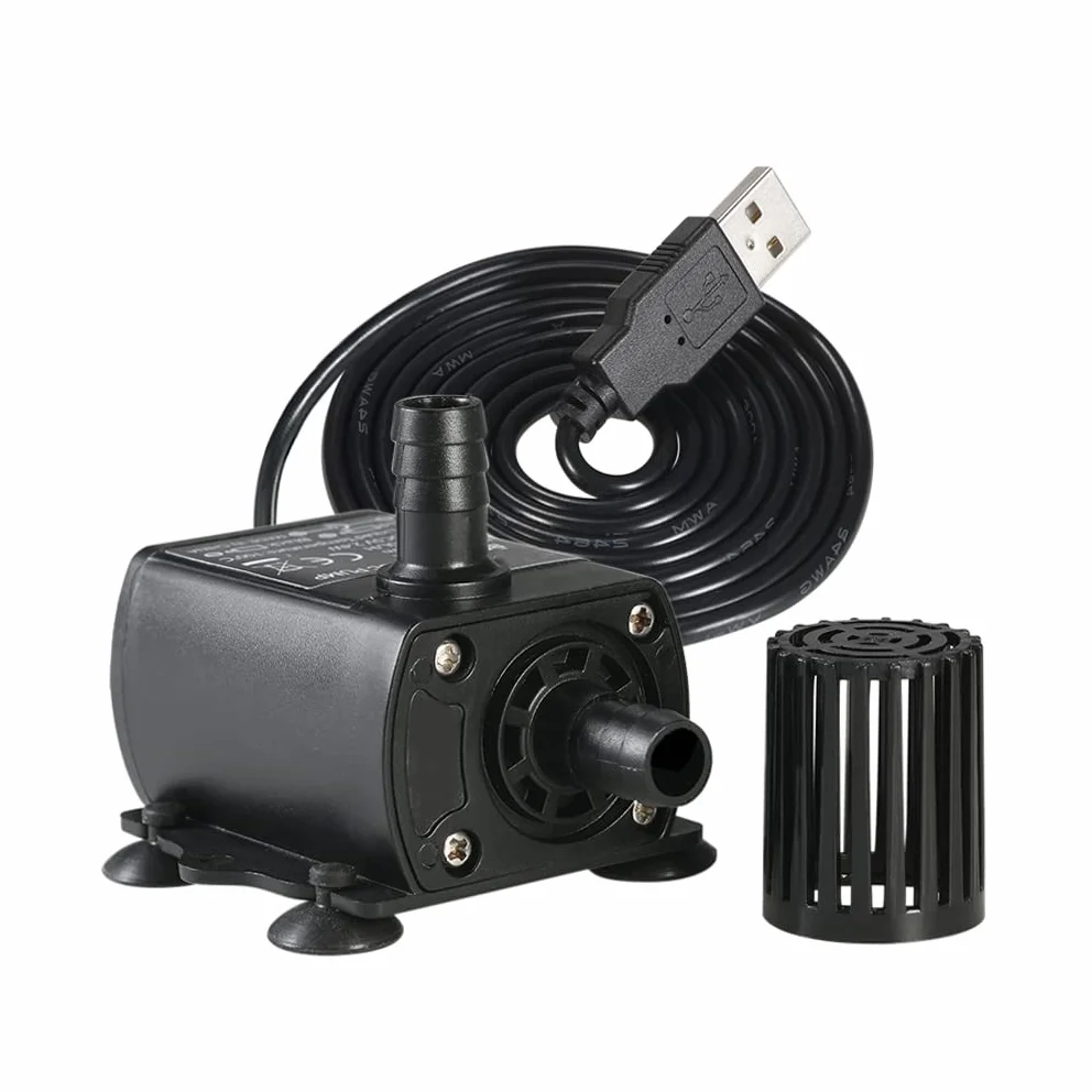 Decdeal USB pompa głębinowa 4,8 W 300 l/h 3 m z regulacją przepływu filtr