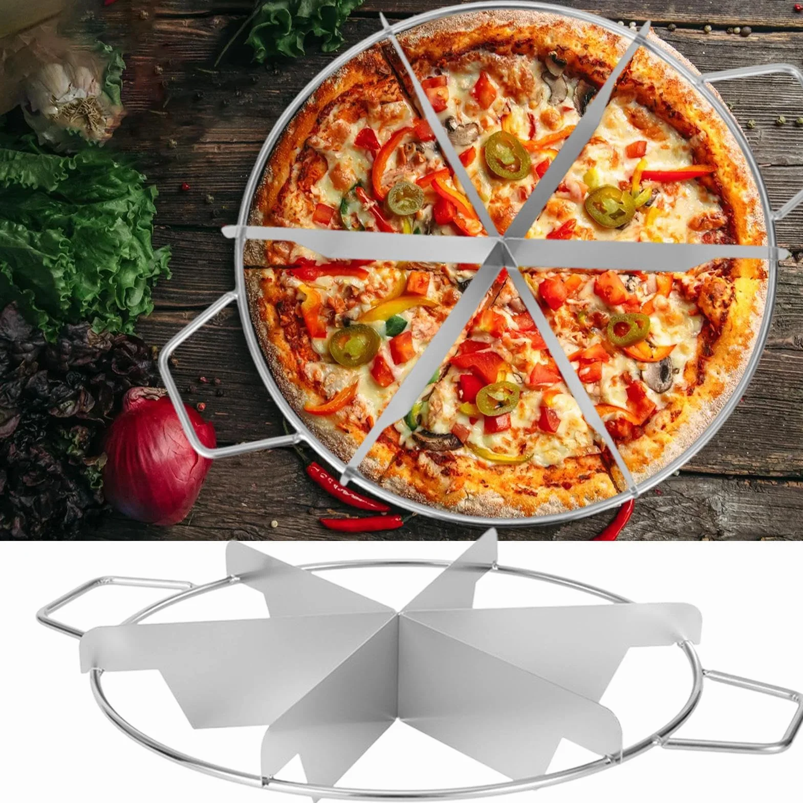 Krajalnica do Tortów Podzielnik ze stali nierdzewnej do tart, serników, | Krajalnica Do Pizzy I Ciasta Dzielnik Porcji Wypieki, ciasta, sernik, pizza, piekarnia, restauracja, kawia