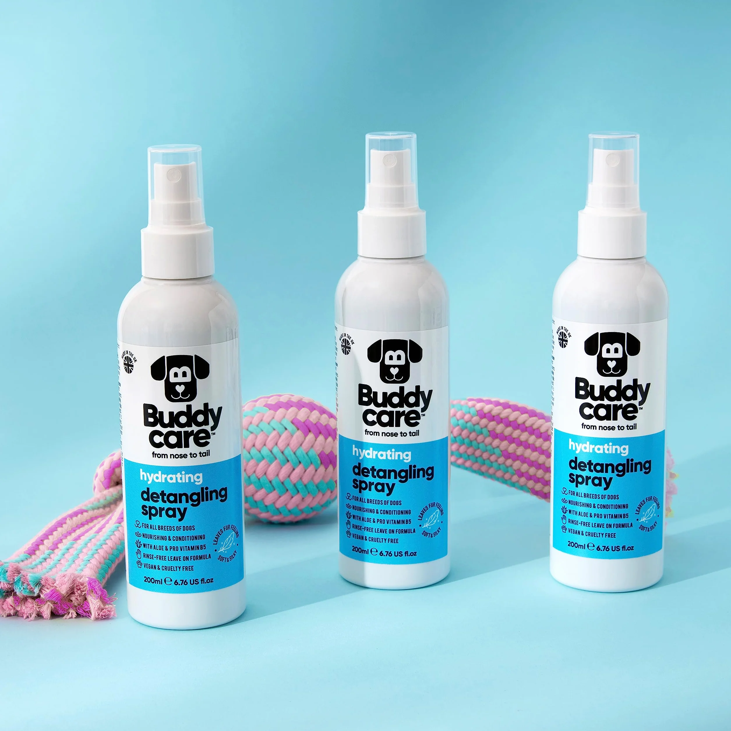 Buddycare Spray do rozczesywania psów, odżywka do matowania, bez spłukiwania