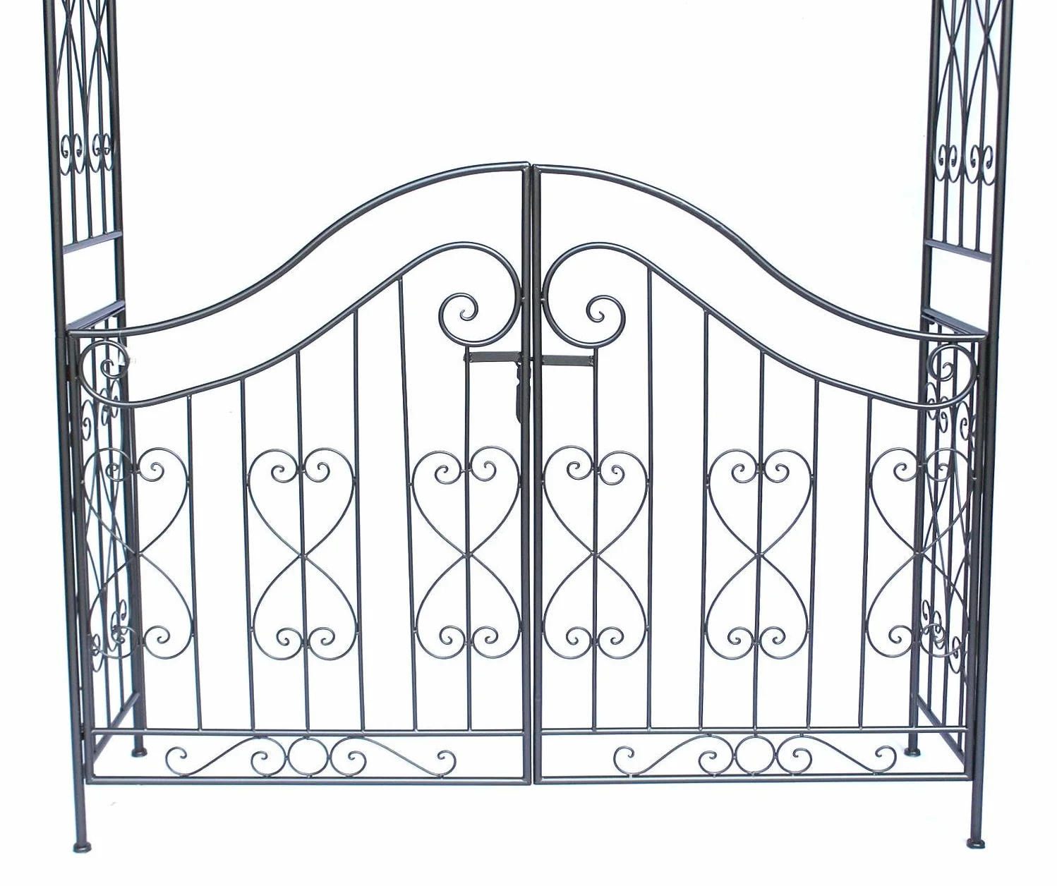 DanDiBo Łuk różany z furtką 131872 z metalu, 282 x 160 cm, pomoc w wspinaczce, pergola, pergola, pomoc w różach, rusztowanie