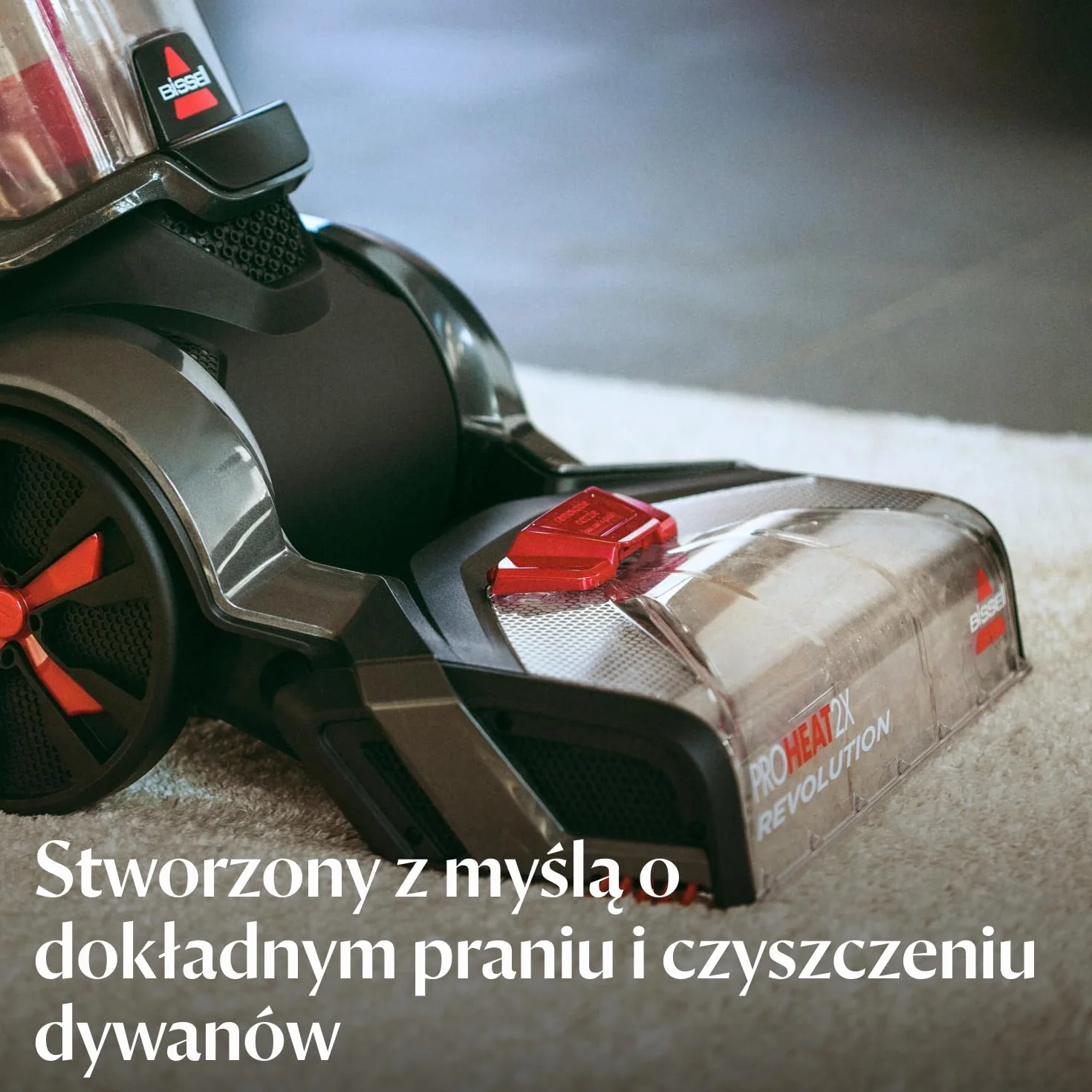 BISSELL ProHeat 2x Revolution, odkurzacz do dywanów, profesjonalny rezultat, usuwa brud i głębokie plamy, mocny silnik 800 W, zbiornik 3,7 l, do dywanów, schodów i tapicerki, 1858N