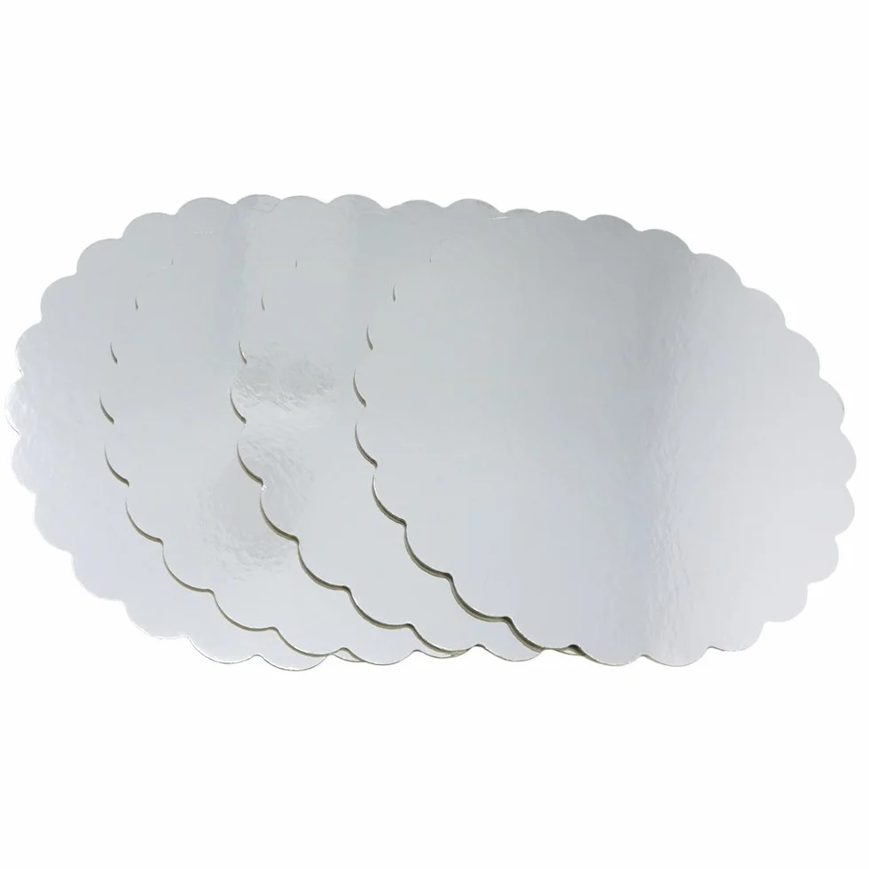 COM-FOUR® 8x powlekana podstawa do tortów - talerze do tortów jako podstawa do dekorowania i serwowania - tekturowy talerz do tortów - Ø 30 cm (08 sztuk - male/Ø 30,5 cm)