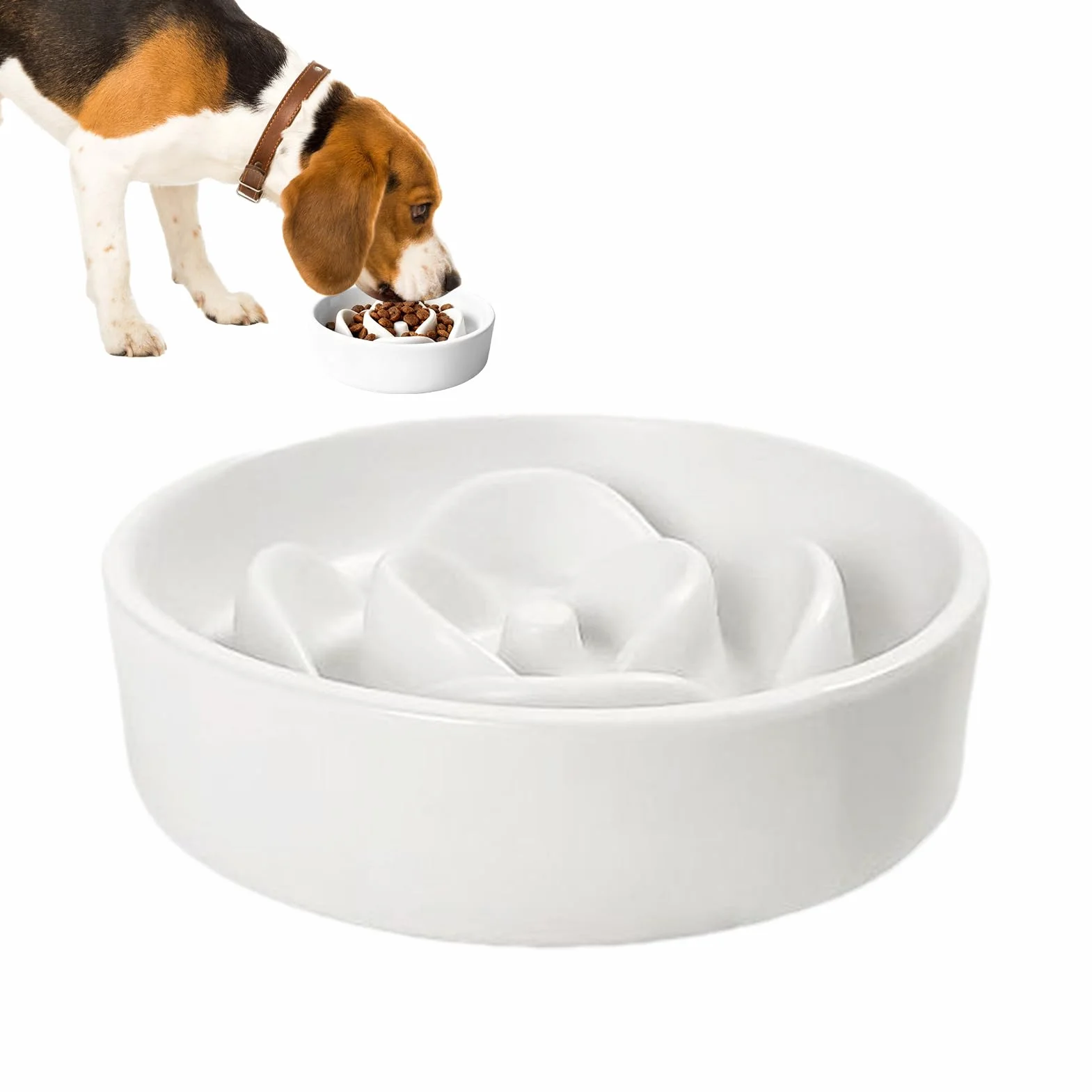 Dog Bowl Slow Feeder Interactive Feeding Game Puzzle Bowls Healthy Eating Prevents Bloating Choking Pet Bowl