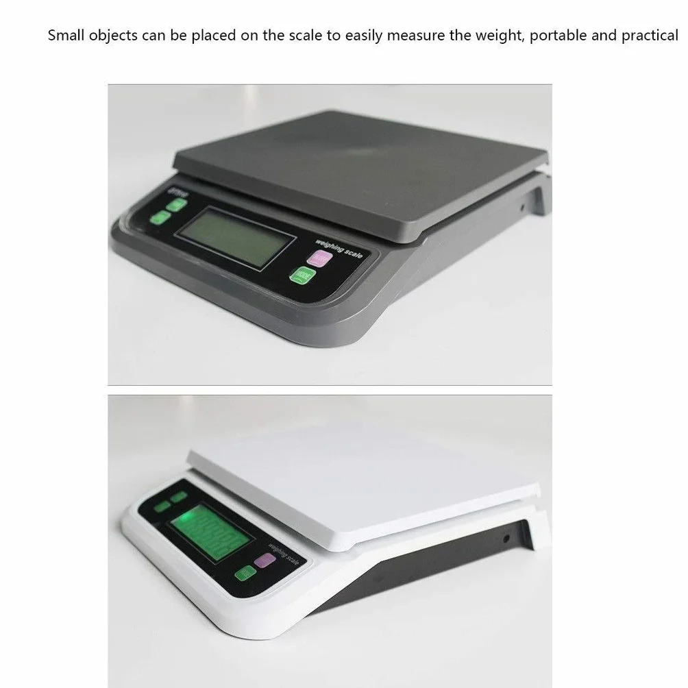 Elektroniczna waga kuchenna 30kg/1g, cyfrowa waga spożywcza, domowe gotowanie, ważenie owoców, waga wielofunkcyjna (Bianco)