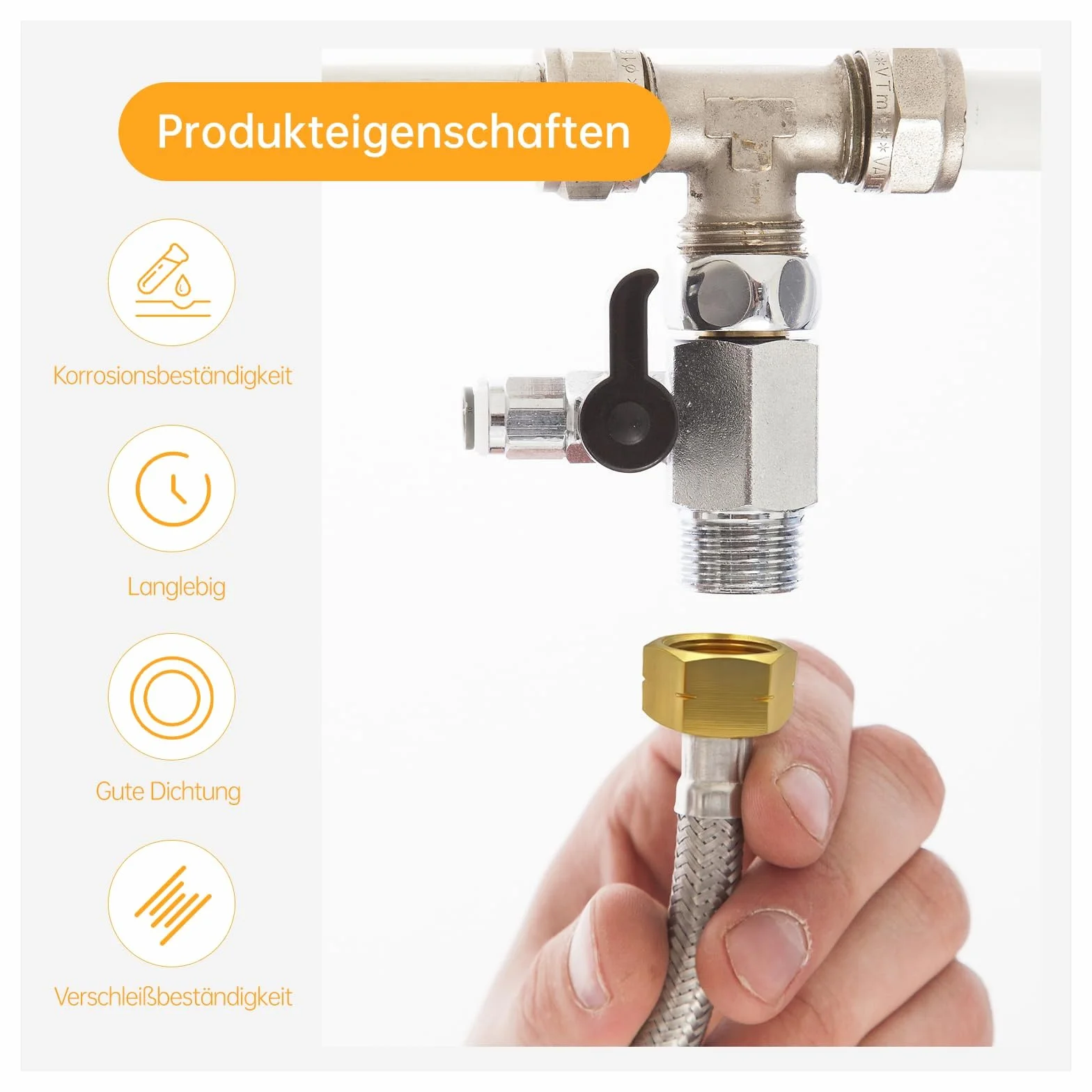 2elementy mosiężny regulator gazu, adapter gazowy, złącze gazowe - do kuchenki gazowej, kuchenki kempingowej z 2 pierścieniami uszczelniającymi (1/4" AG LKS x IG3/8" LKS)