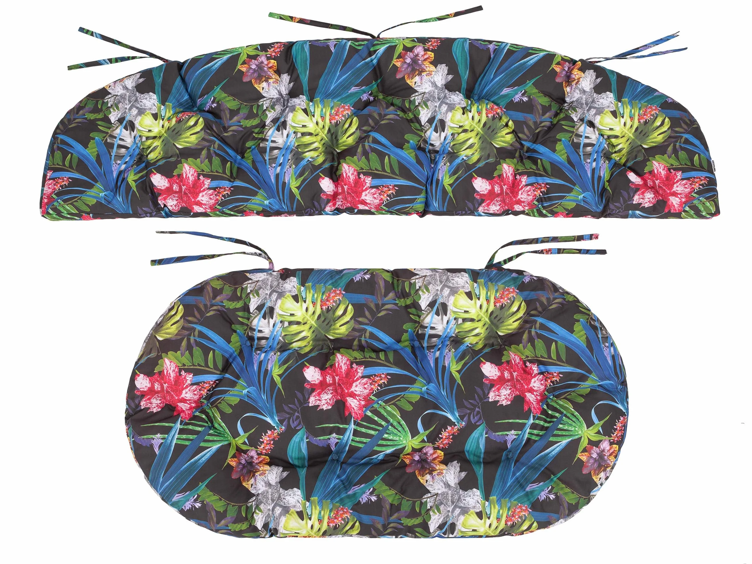 PillowPrim Grupa rattanowa poduszka na sofę, zestaw poduszek rekreacyjnych, poduszka na leżaki, poduszka na sofę, 100 x 50 x 38 cm, kolorowe liście