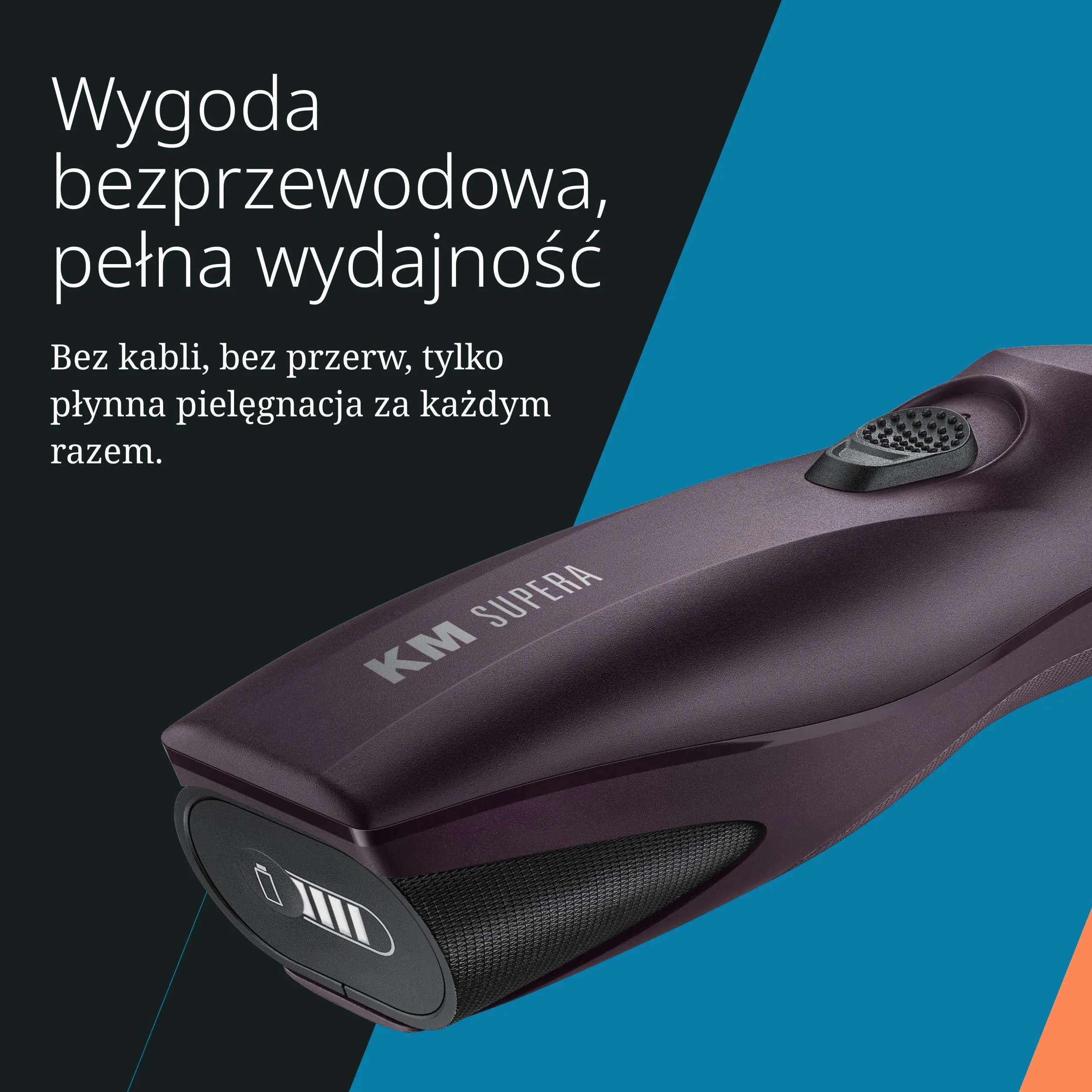 Wahl KM Supera Cordless Pet Clipper 2 wymienne baterie ustawienia wysokiej prędkości