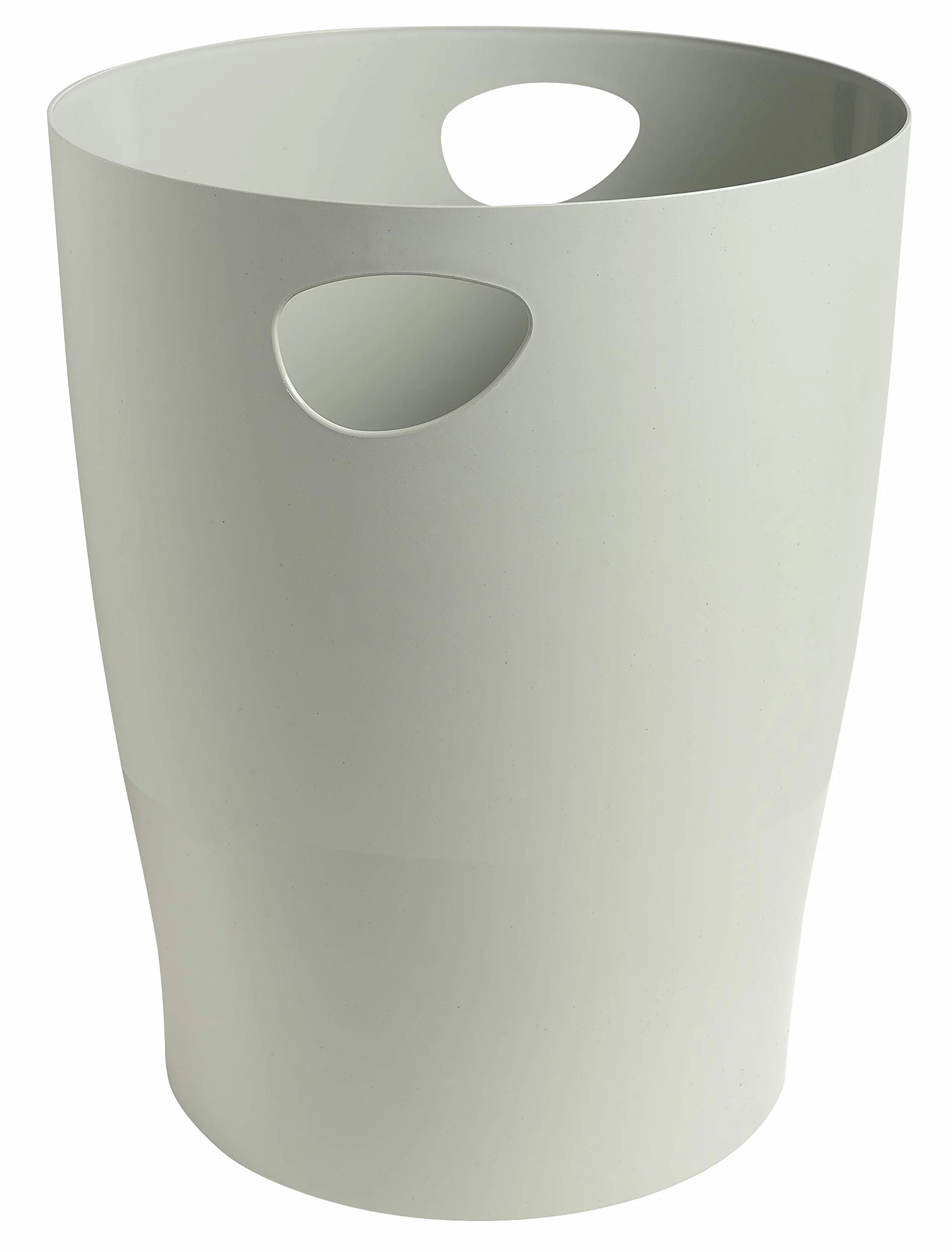 Exacompta 45306D ECOBIN kosz na śmieci 15 litrów z uchwytami. Elegancki i stabilny biurowy kubeł na papier w nowoczesnym wzornictwie w kolorze szarym