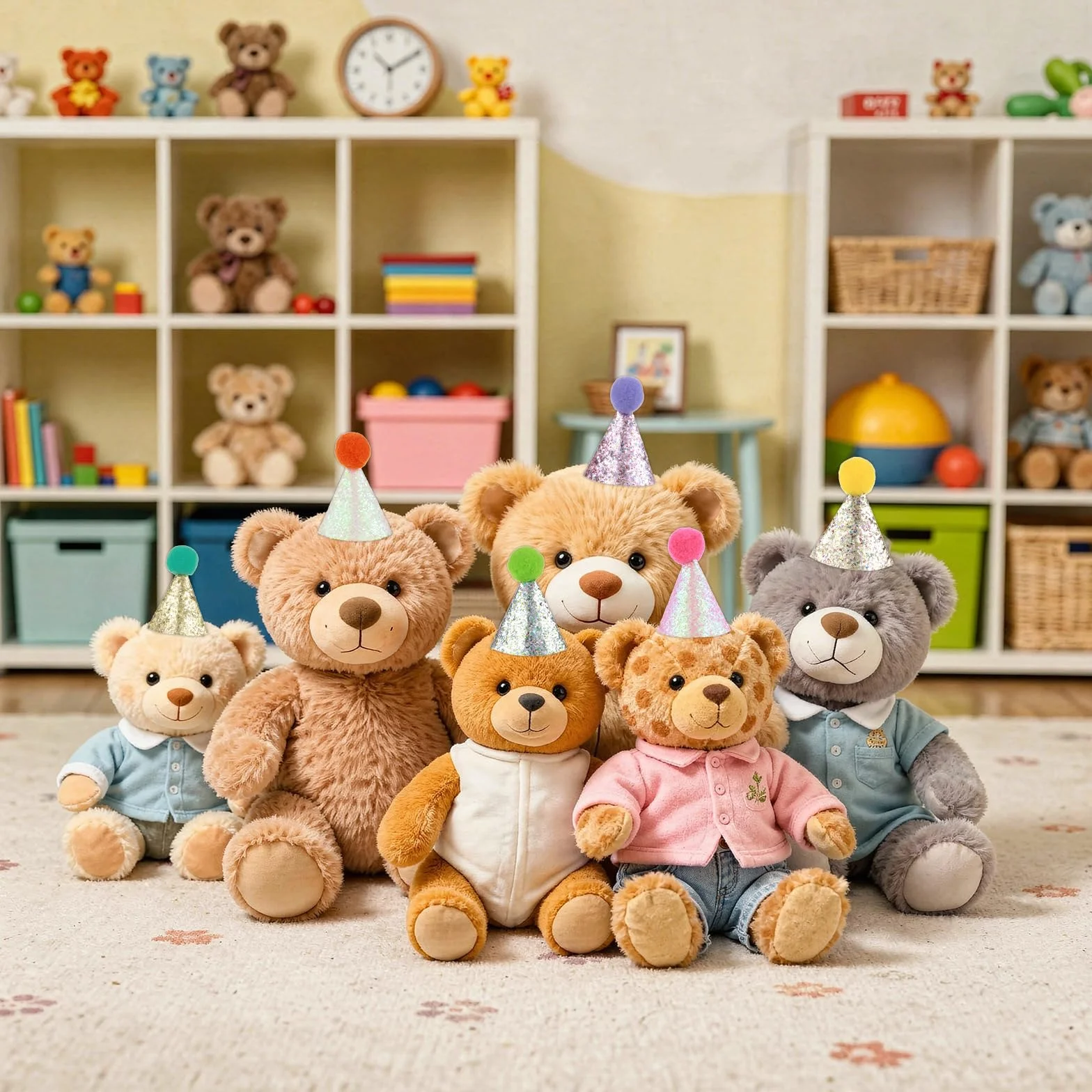 10 szt. czapka urodzinowa dla kota, mini czapki imprezowe dla wypchanych zwierząt, mini czapki urodzinowe dla kociąt, kotów, psów, królików, małych zwierząt, misia