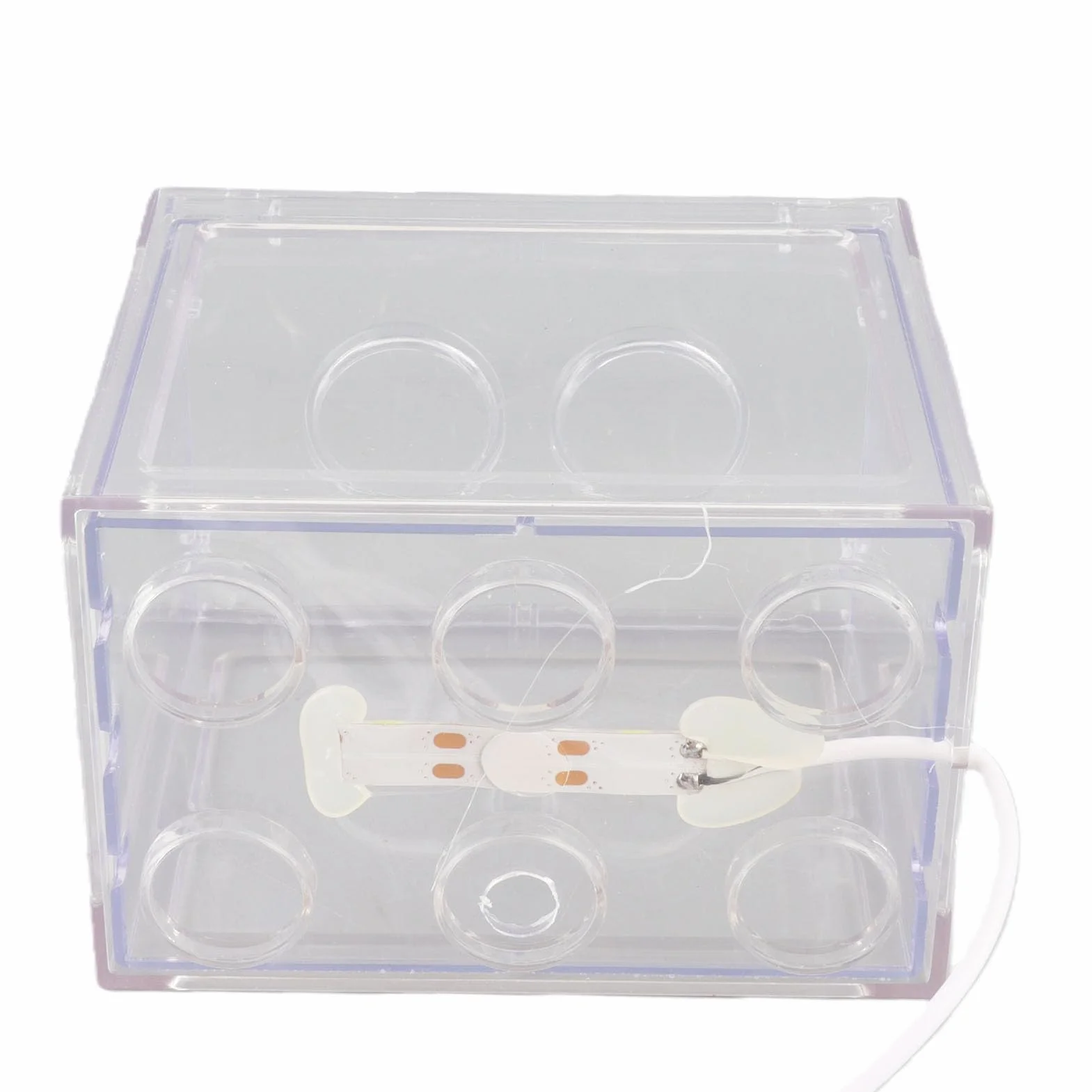 Akwarium Akwarium Akwarium Mini Akwarium Światło LED USB Akwarium Wystrój akwarium na pudełko Biurowy stolik do herbaty (przezroczysty)