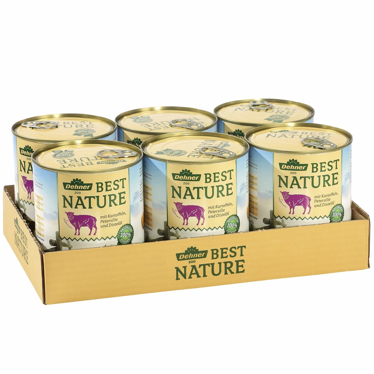 Dehner Best Nature karma dla psów mokra bez zbóż dla dorosłych jagnięcina ziemniak pietruszka 6 x 800 g 4,8 kg