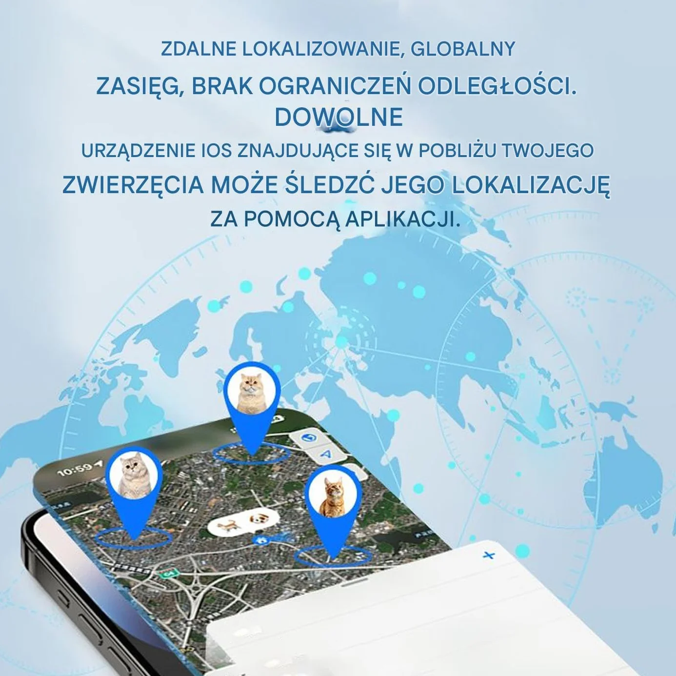 Obroża GPS Dla Kotów Lokalizator Elektroniczny Dla Zwierząt Elektroniczna Wypustka Przeciwzaginięciowa