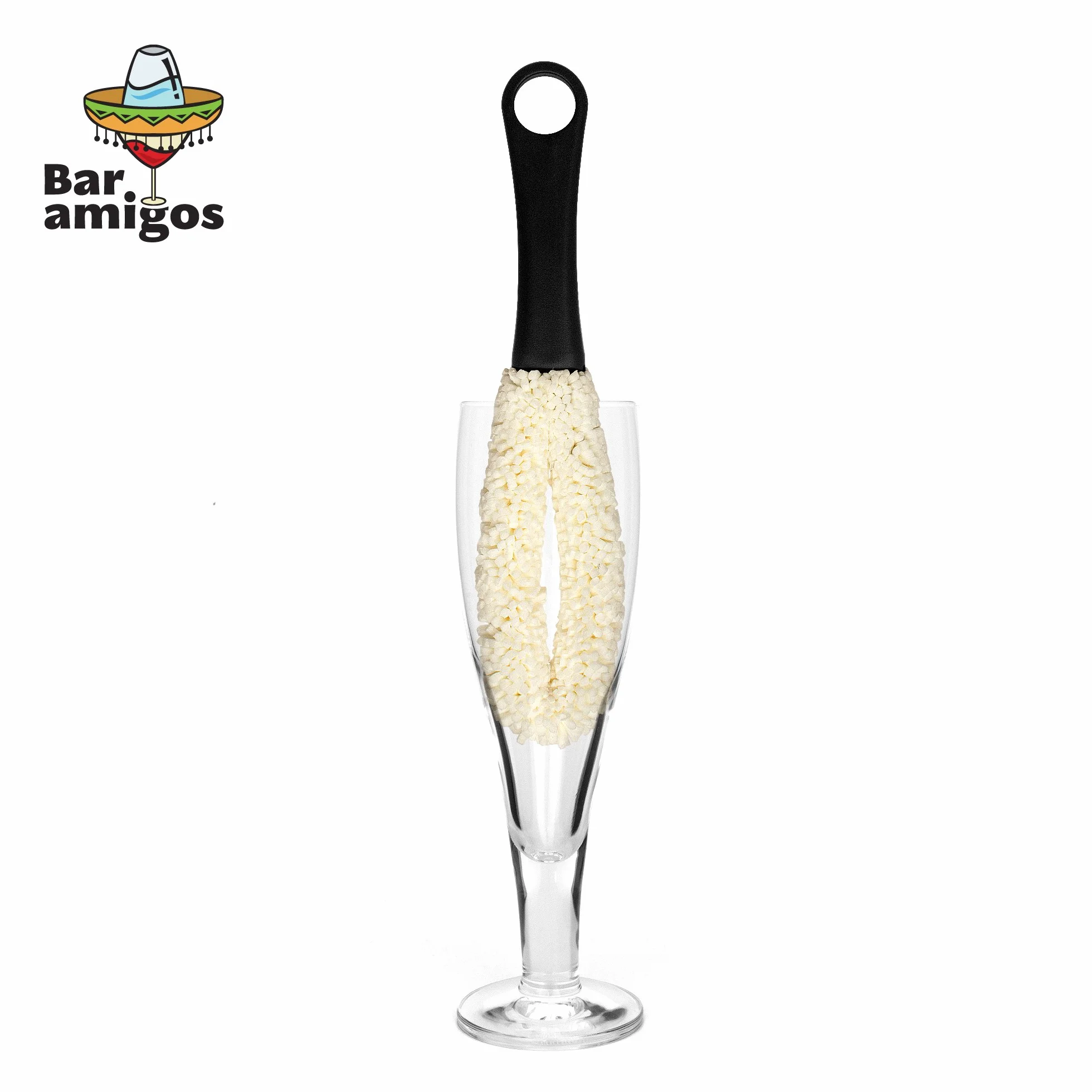 Bar Amigos® Zestaw 3 – karafka i szklanki, szczotka do czyszczenia szkła, elastyczna szczotka do czyszczenia kieliszków do wina i piwa, szklanek