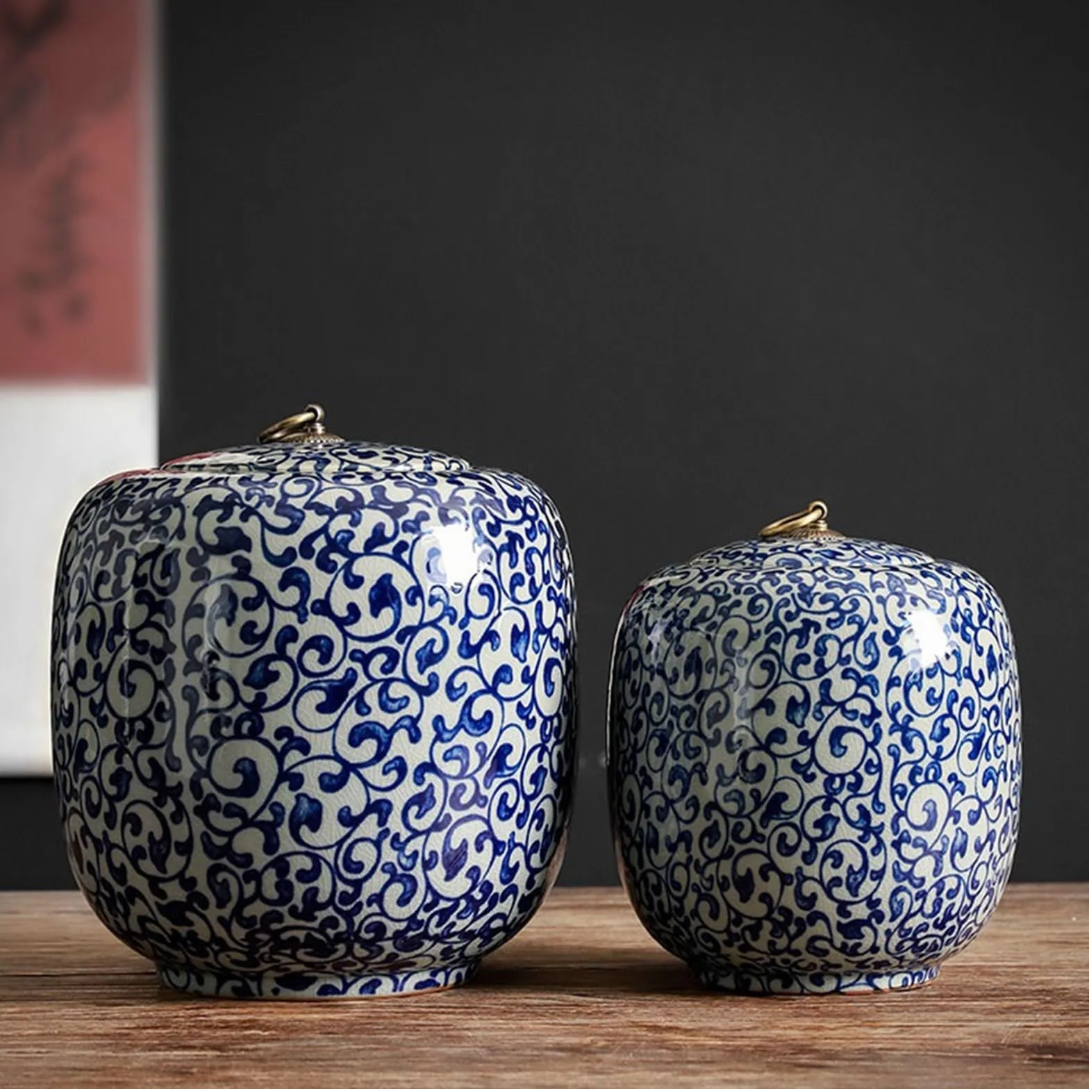 pojemnik na herbatę Chiński pojemnik na herbatę ceramiczny słoik uszczelniający gospodarstwa domowego duży magazyn do przechowywania herbaty Retro luźna herbata liściasta uniwersalny słoik ceramiczny