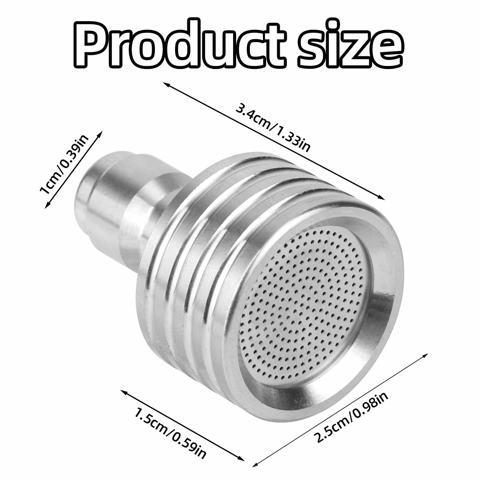 2szt 0,4mm/0,5mm Dysze Myjki Ciśnieniowej, do Pistoletu na Wodę Wysokociśnieniową 1/4 Cala z Szybkim Mocowaniem Akcesoria Myjek Ciśnieniowych do Podlewania Kwiatów Mycia Samochodu (Srebrny)