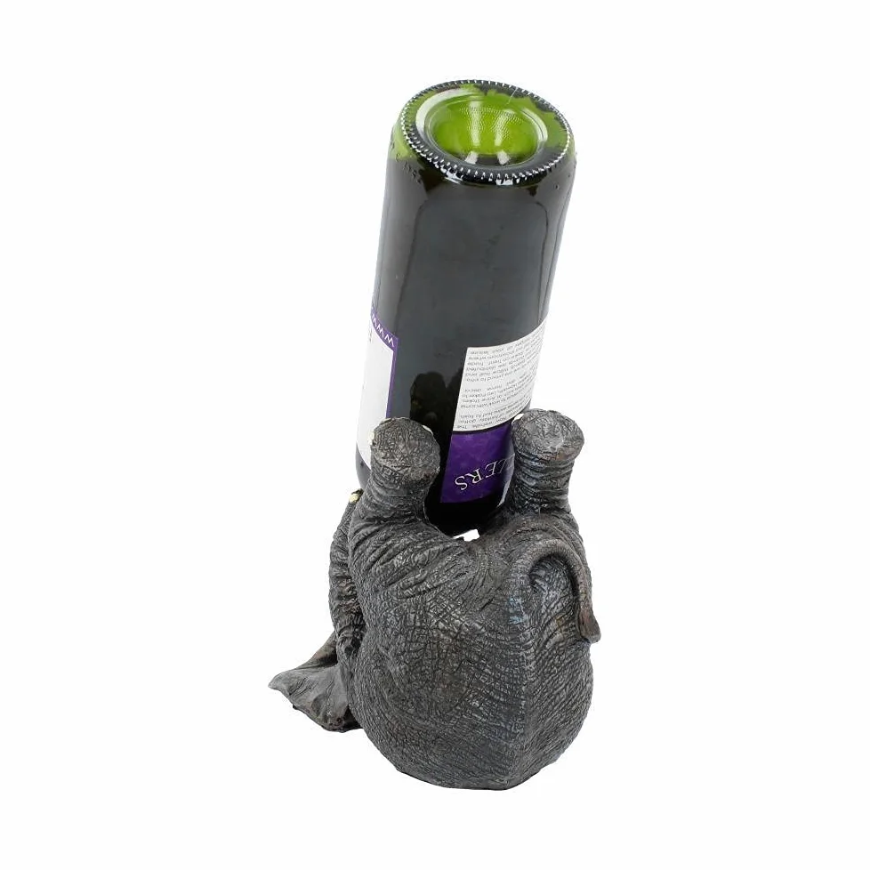 Nemesis Now EXA80004 guzzlers słoń uchwyt na butelkę wina 21 cm szary
