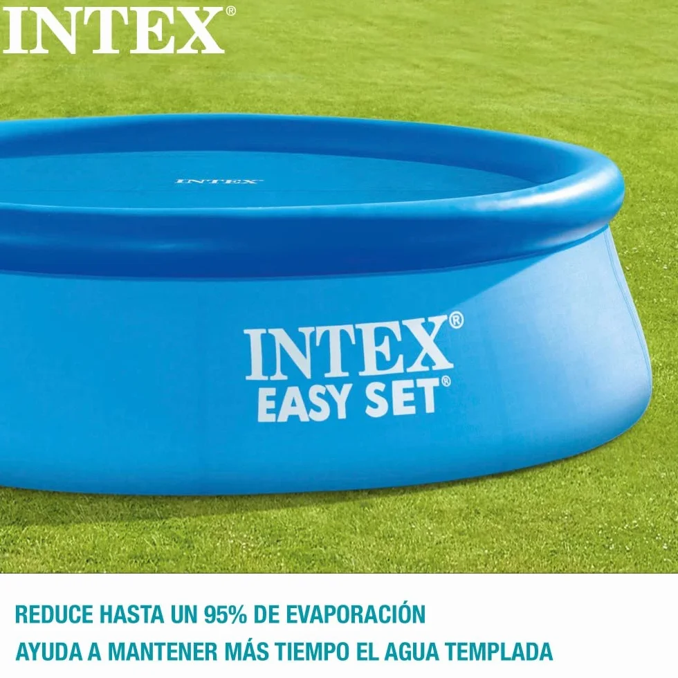 Intex Easy Pool Plandeka Solarna, Niebieski, 244 cm, 120 mikronów