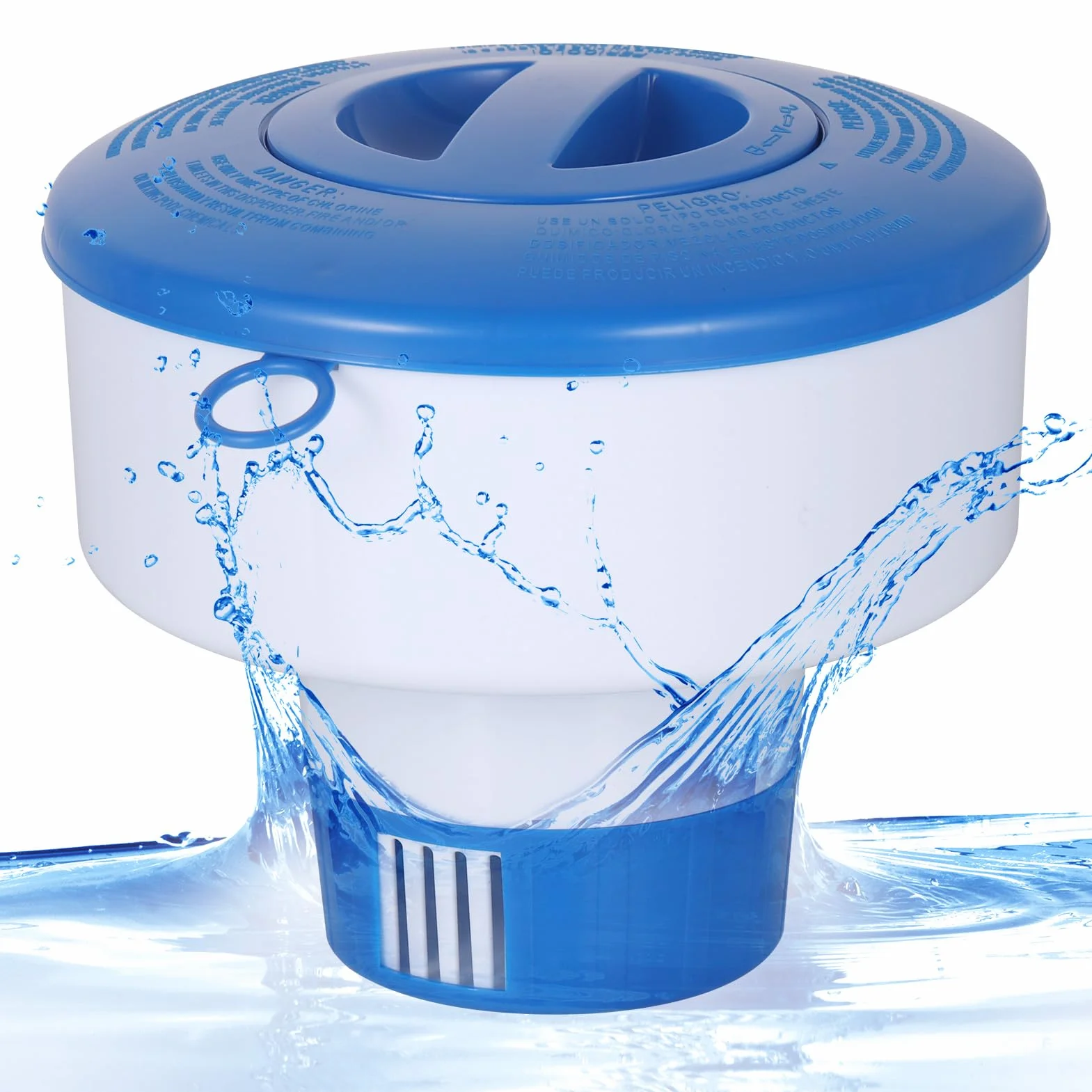 Zocipro Dozownik chloru basenu, 17 cm pływający dozownik chloru, pływak chemiczny z basenem chemicznym, pływak chloru do basenu, SPA