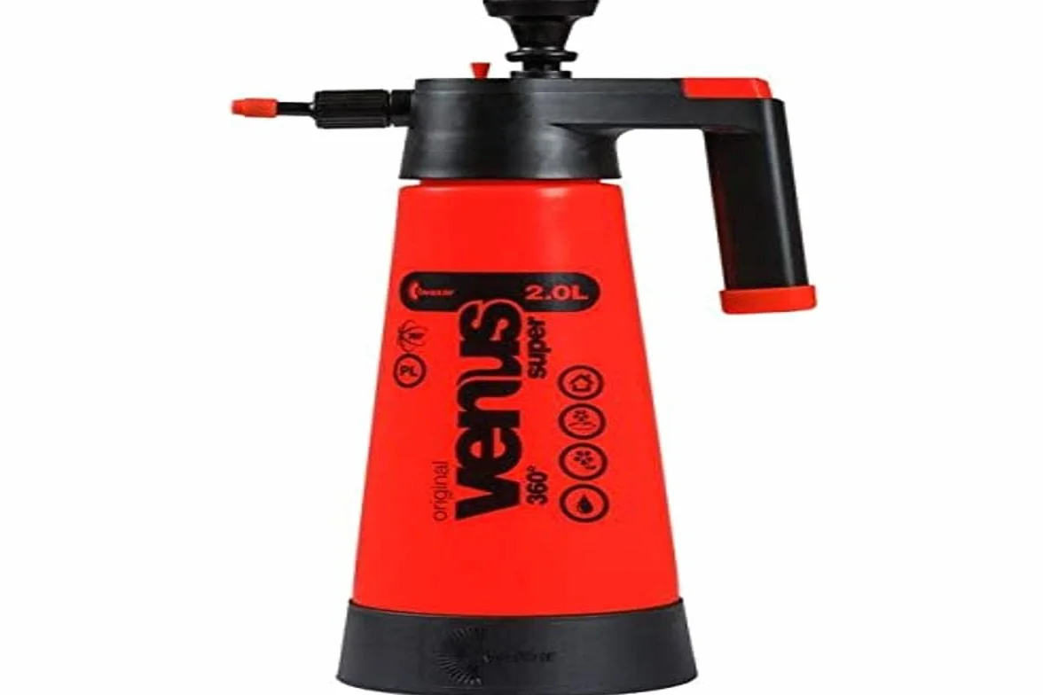 Kwazar 34702 butelka z rozpylaczem Venus Super 360 stopni opryskiwacz ciśnieniowy do ogrodu, pomarańczowy, 2,0 l