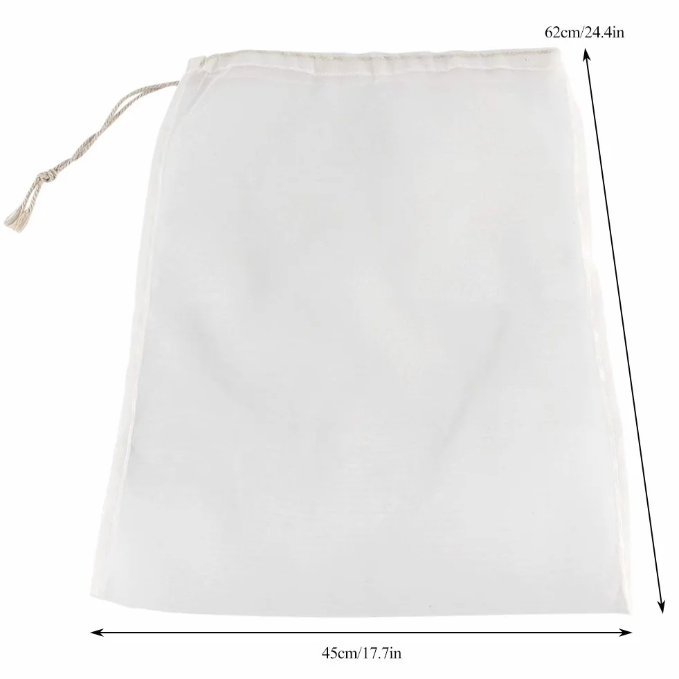 Torba Filtra Polyamid Brew Grade 66 do Piwa Domowego Wielokrotnego Użytku 45x62 cm