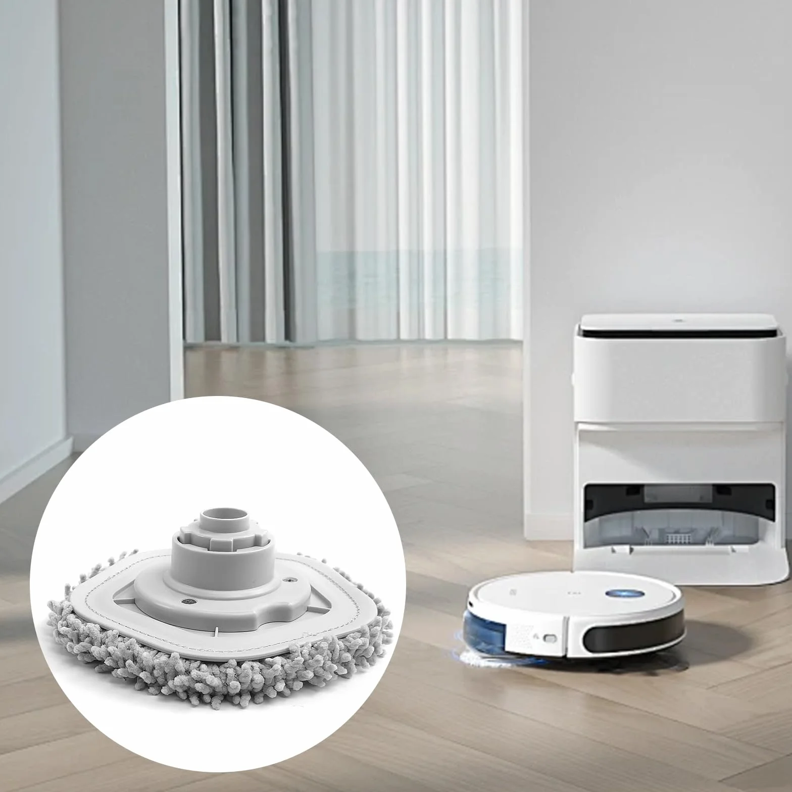 4 sztuki gąbki zamiennej do odkurzacza Xiaomi Dreame W10/ W10 Pro, odkurzacz robot do czyszczenia dla Dreame W10/ W10 Pro, zamienna gąbka do nawilżania, wysoka pojemność wody i brudu, gąbka do