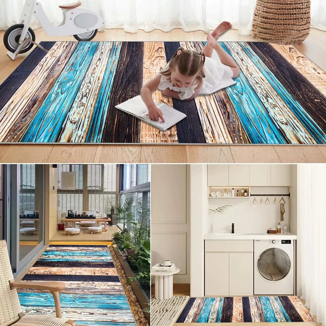 Dywan kuchenny, nadający się do prania, chodnik do przedpokoju, antypoślizgowy chodnik na korytarz, 65 x 180 cm, niskie runo, wycieraczka podłogowa, chłonny chodnik do przedpokoju, sypialni, łazienki