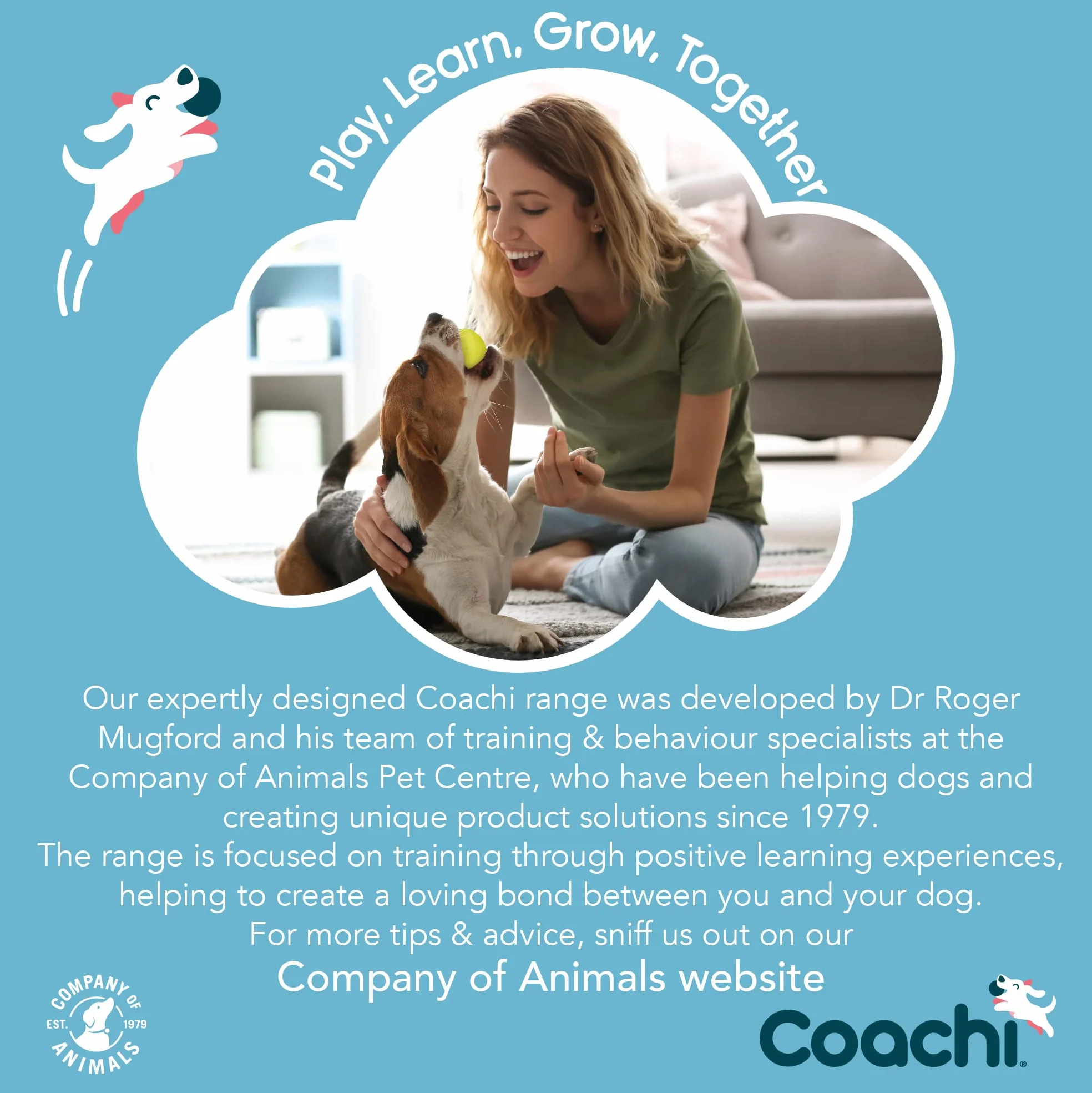 Coachi Training Dumbbell, Long Distance Throwing, Classic Retrieval Toy, Gundog Puppy Training, Super Tough, Medium Dogs