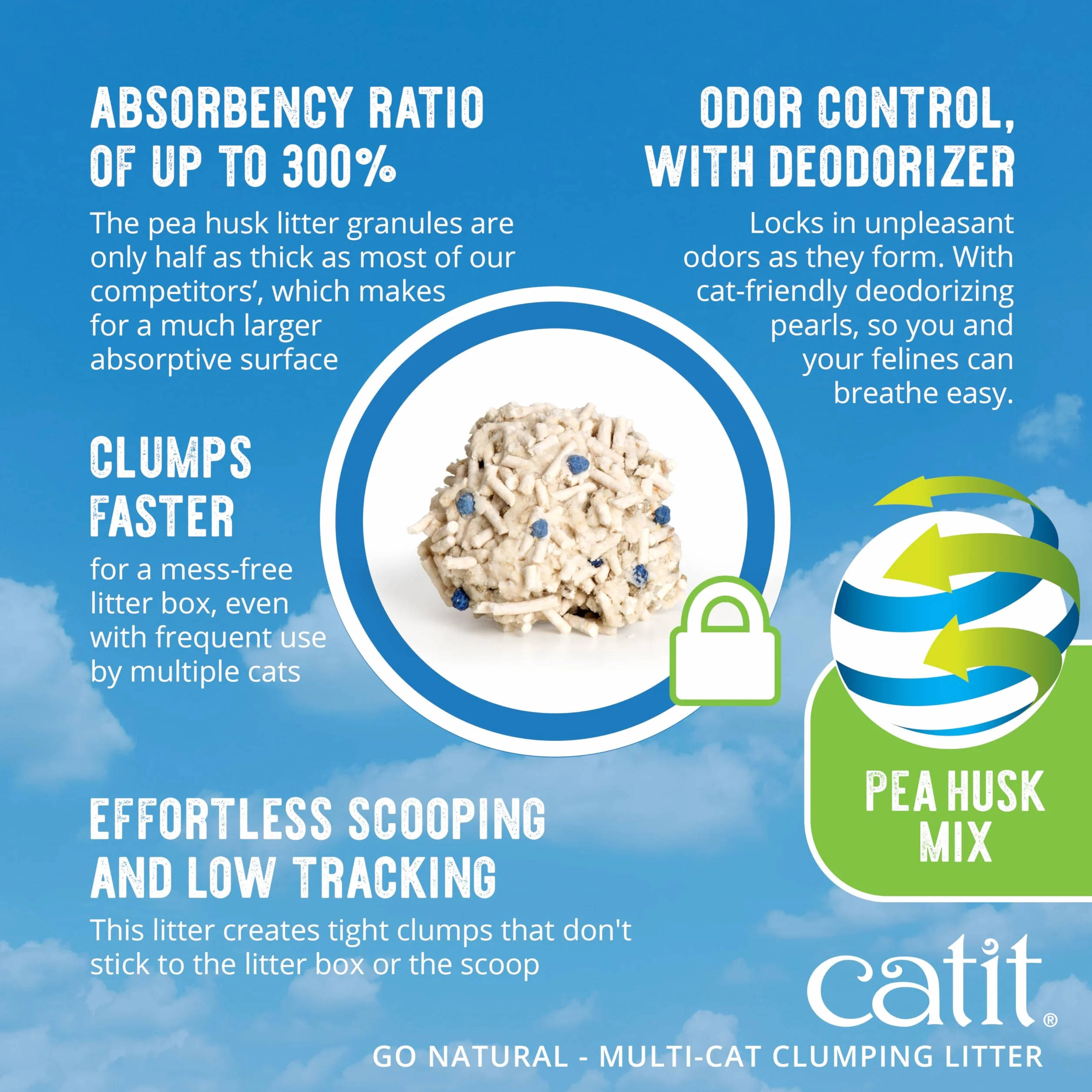 Catit Go Natural Mix Piasek Aglomeracja dla wielu kotów