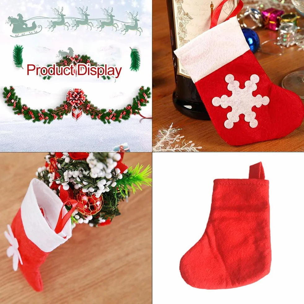 Świąteczne Uchwyty Na Sztućce,12 Szt, Uchwyty Na Sztućce, Mini Torby Do Przechowywania Sztućców, Na Boże Narodzenie, Stół, Kieszeń, Zastawa Obiadowa