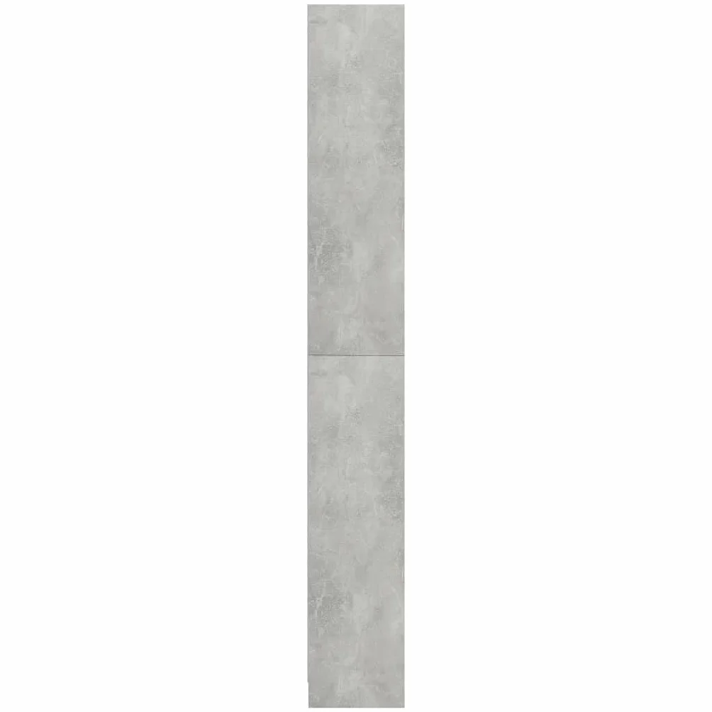 Regał na książki, 5 przegródek, szary betonowy, wielofunkcyjny regał na książki, do przechowywania, 80 x 24 x 175 cm, materiał drewnopochodny